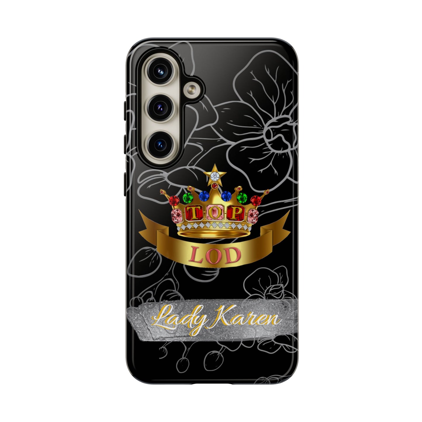 Top Ladies of Distinction, Inc. Black and Silver Phone Case