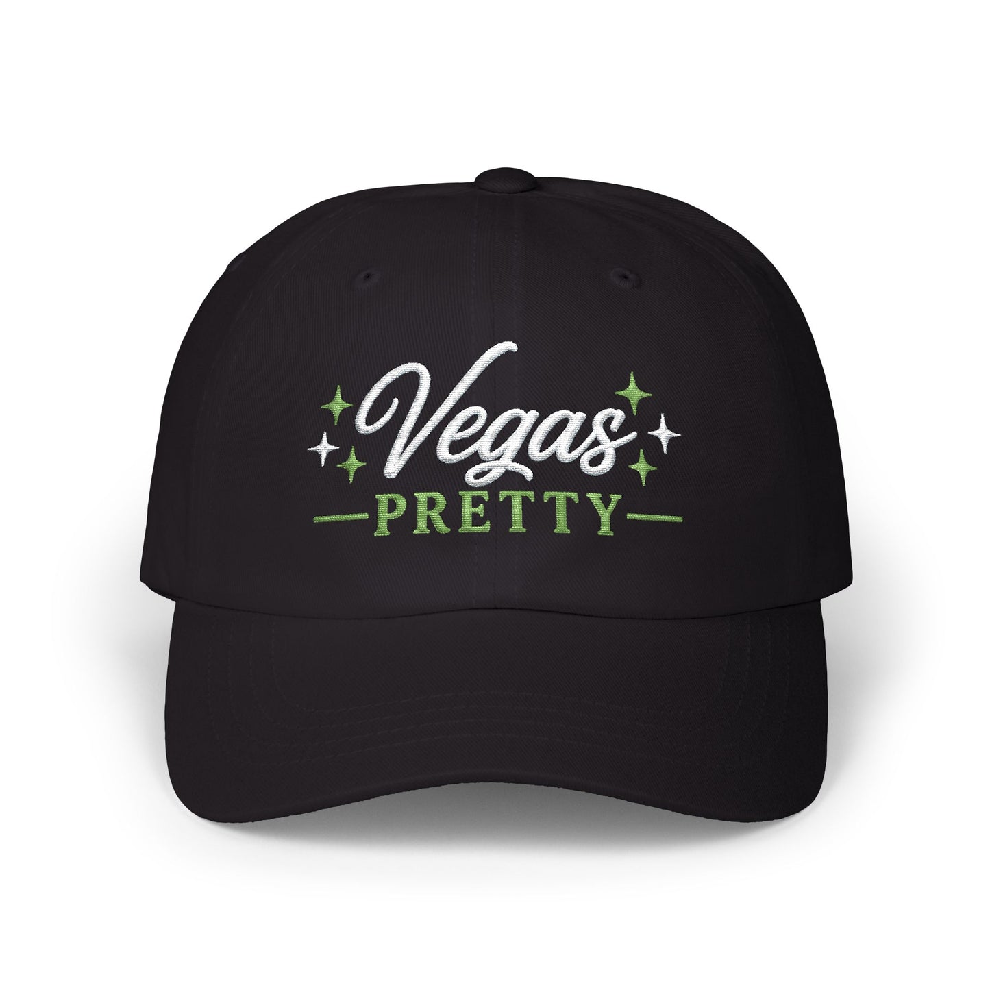 Vegas Pretty Dad Hat – Soft Pink Adjustable Baseball Cap with DTF Print | Women’s Vegas Trip Hat, Girls Weekend & Bachelorette Outfit