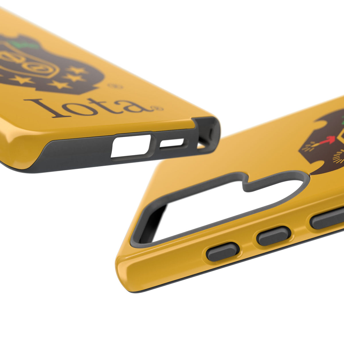 Iota Sorority Shield Phone Case — Greek Letter Tough Case (Yellow)