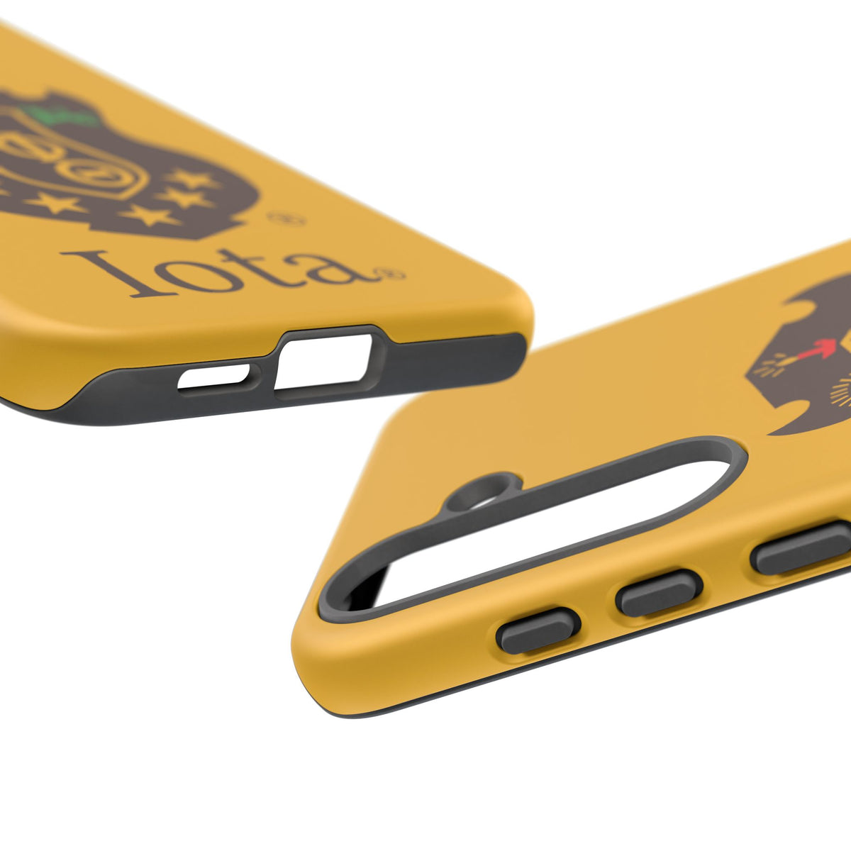 Iota Sorority Shield Phone Case — Greek Letter Tough Case (Yellow)