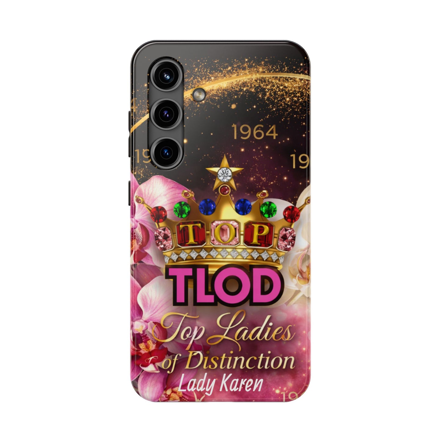 TLOD Crown Luxe Personalized Phone Case – Top Ladies of Distinction iPhone & Samsung Case | Custom Name Option