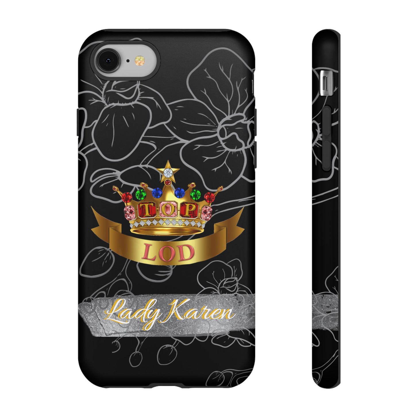 Top Ladies of Distinction, Inc. Black and Silver Phone Case