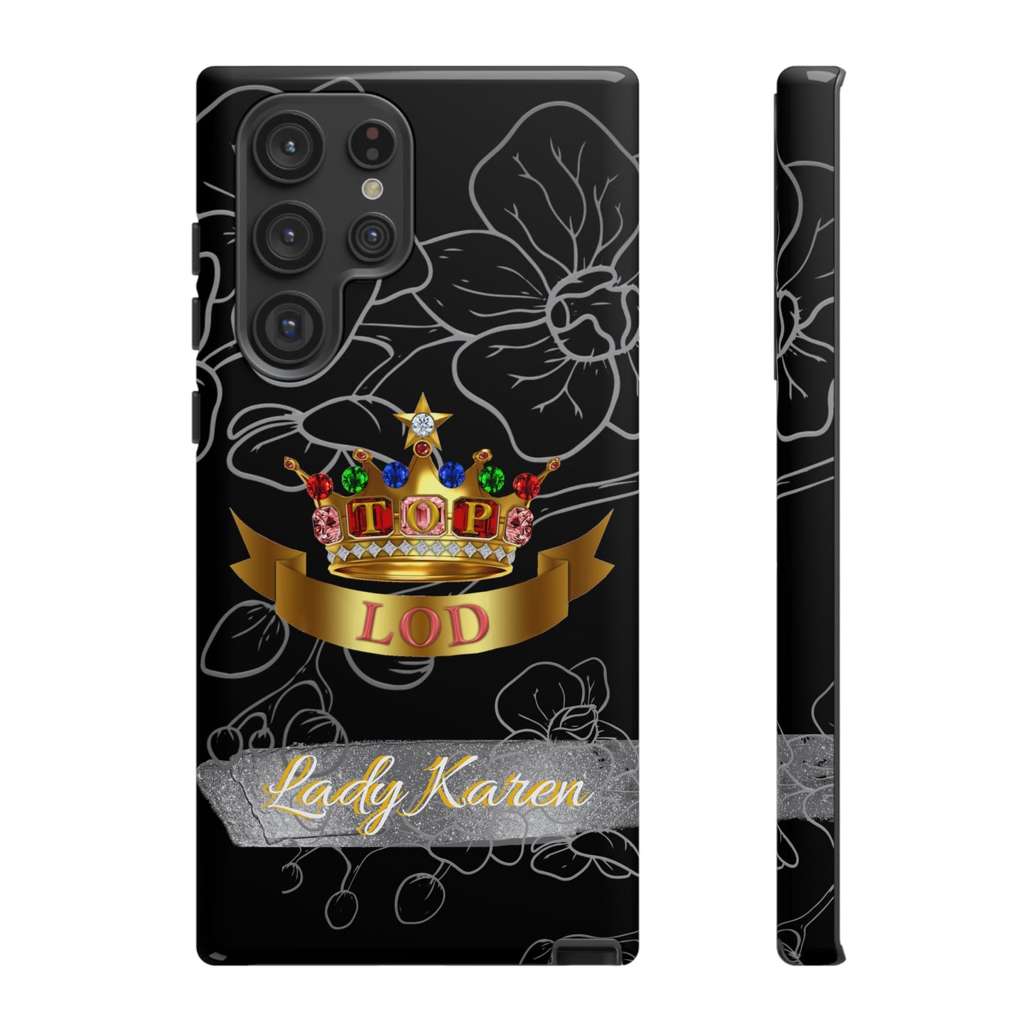 Top Ladies of Distinction, Inc. Black and Silver Phone Case