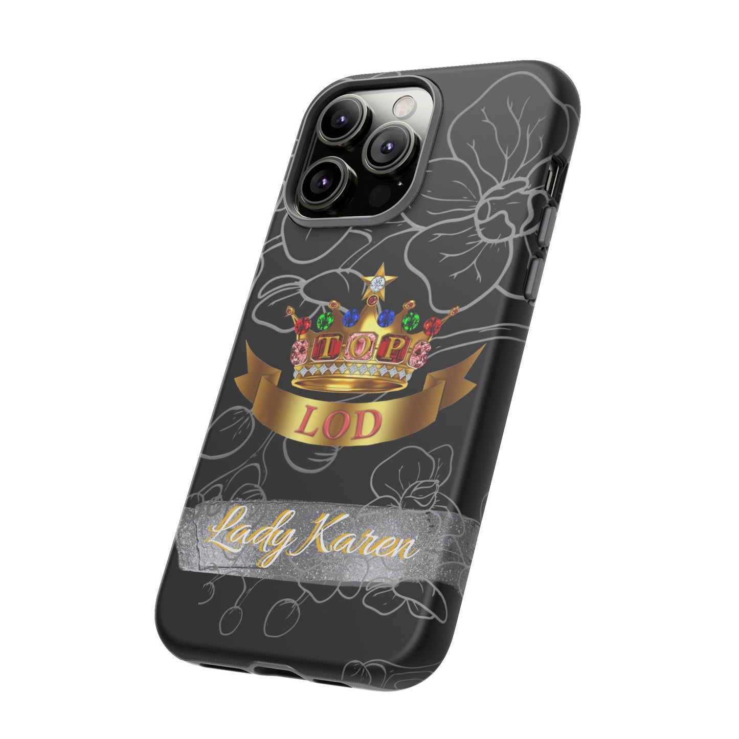 Top Ladies of Distinction, Inc. Black and Silver Phone Case