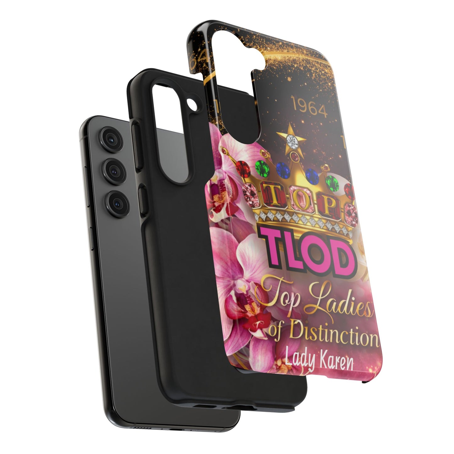 TLOD Crown Luxe Personalized Phone Case – Top Ladies of Distinction iPhone & Samsung Case | Custom Name Option