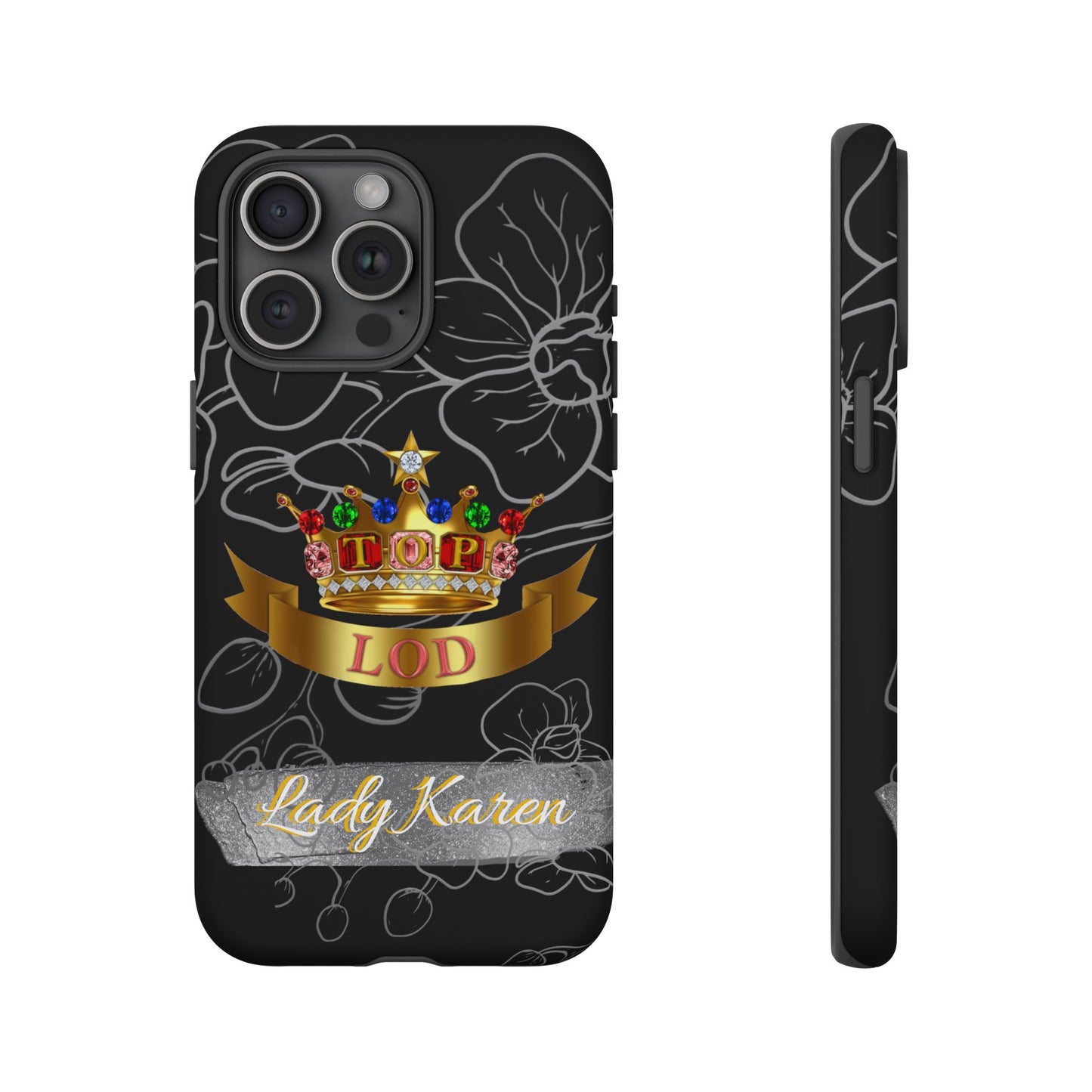 Top Ladies of Distinction, Inc. Black and Silver Phone Case