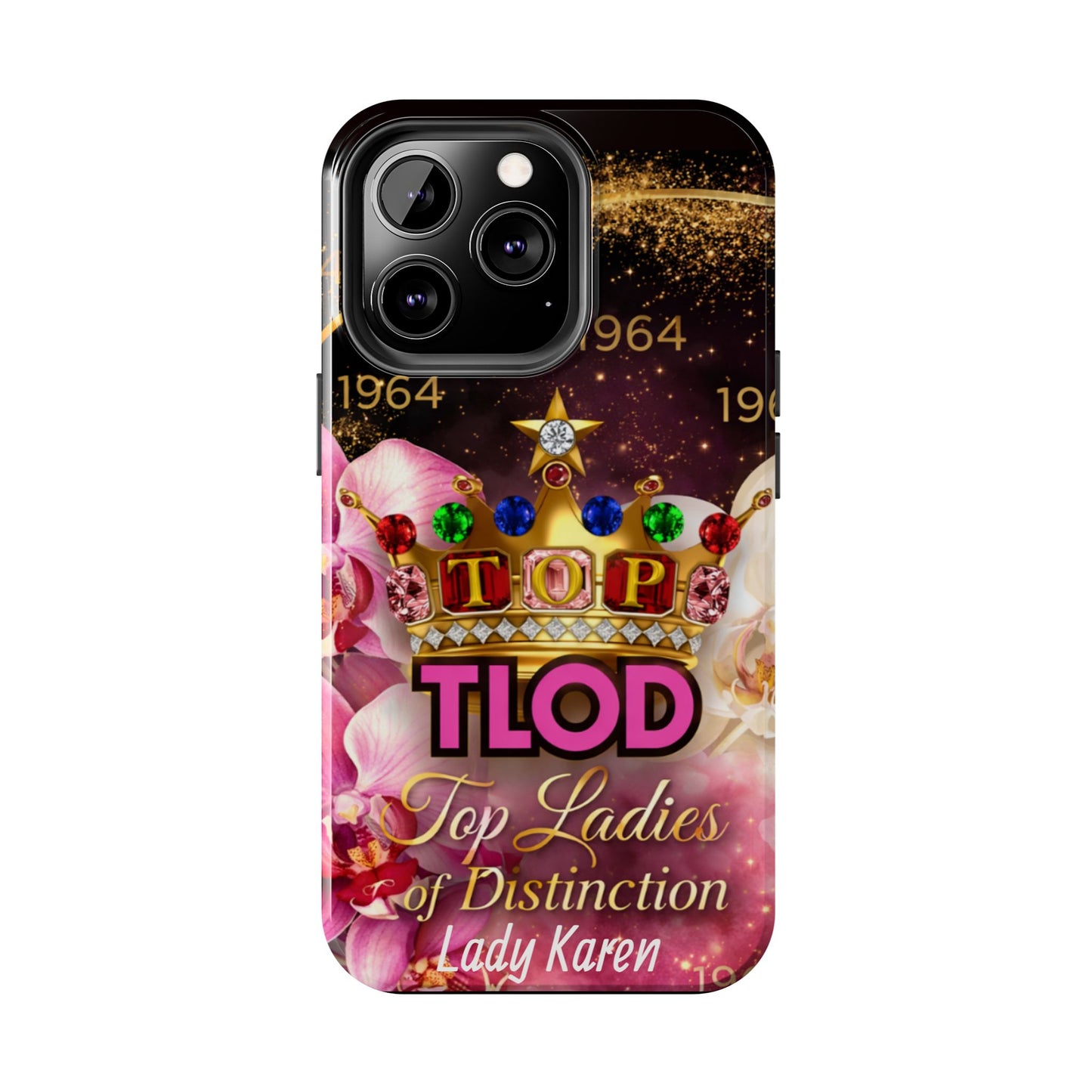 TLOD Crown Luxe Personalized Phone Case – Top Ladies of Distinction iPhone & Samsung Case | Custom Name Option
