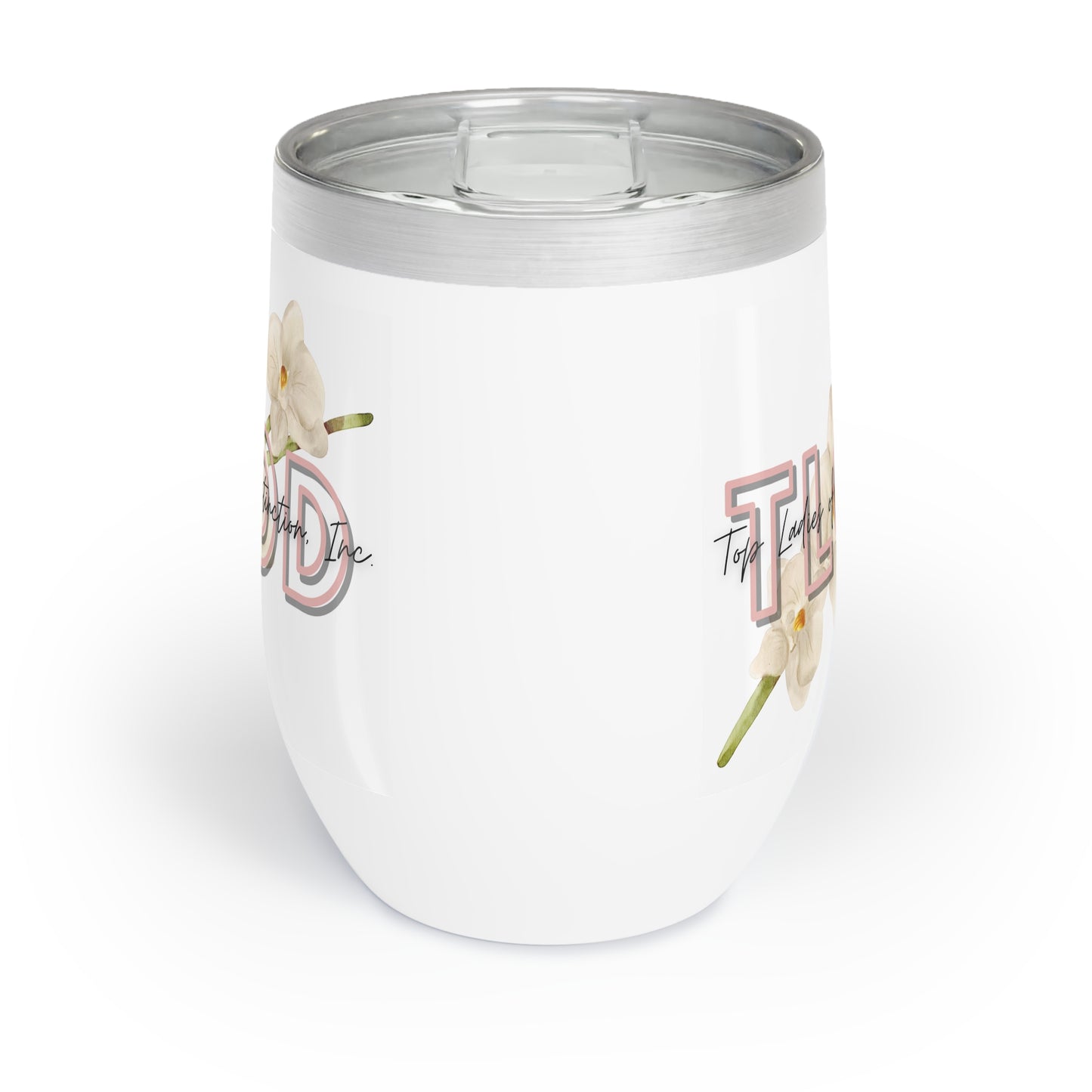 Chic Floral Wine Tumbler, Cute Gift for Wine Lovers, Personalized Drinkware, Birthday, Wedding, Housewarming, Outdoor Parties, Floral Design