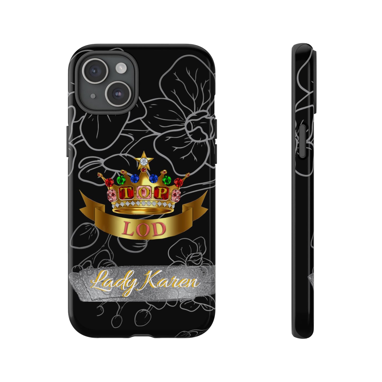 Top Ladies of Distinction, Inc. Black and Silver Phone Case