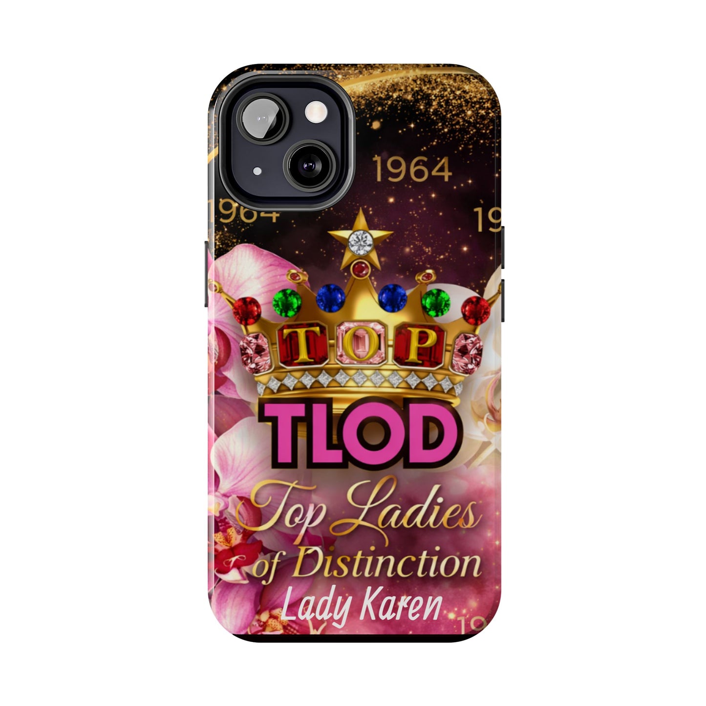 TLOD Crown Luxe Personalized Phone Case – Top Ladies of Distinction iPhone & Samsung Case | Custom Name Option