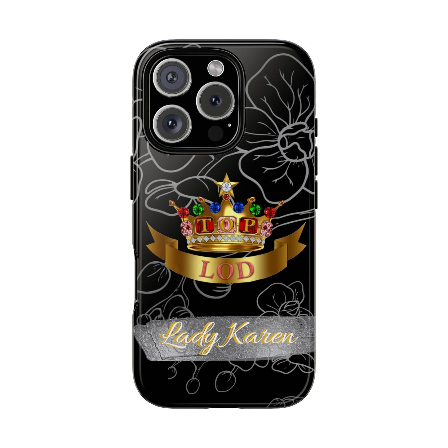 Top Ladies of Distinction, Inc. Black and Silver Phone Case