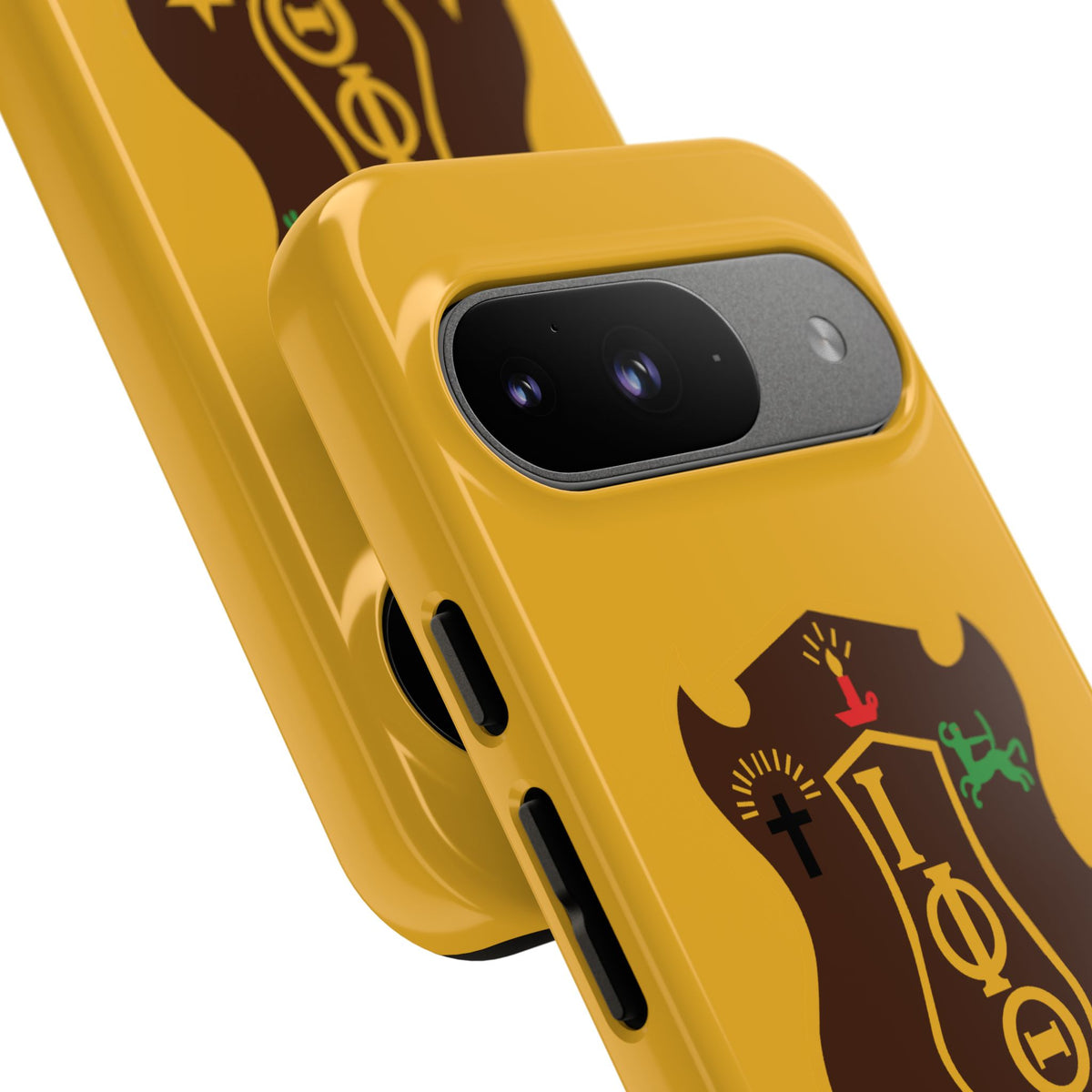 Iota Sorority Shield Phone Case — Greek Letter Tough Case (Yellow)