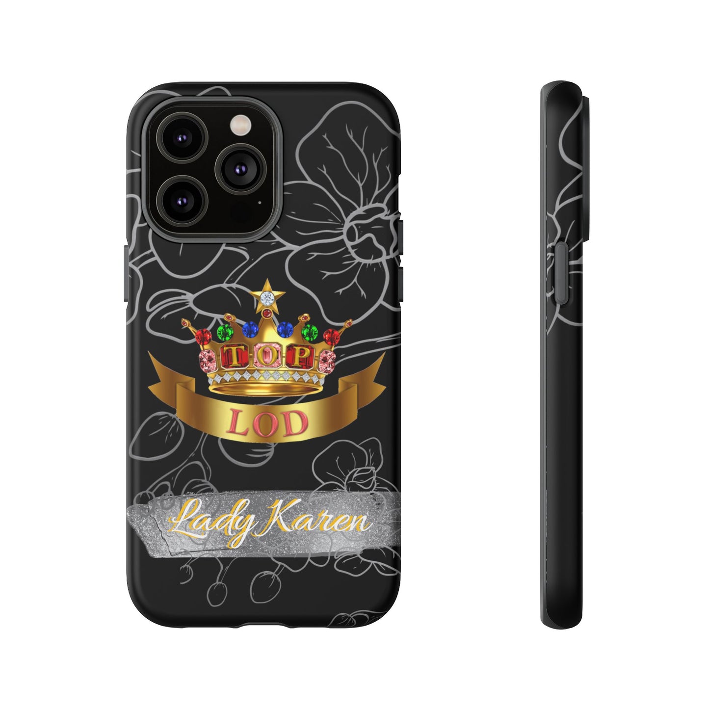 Top Ladies of Distinction, Inc. Black and Silver Phone Case