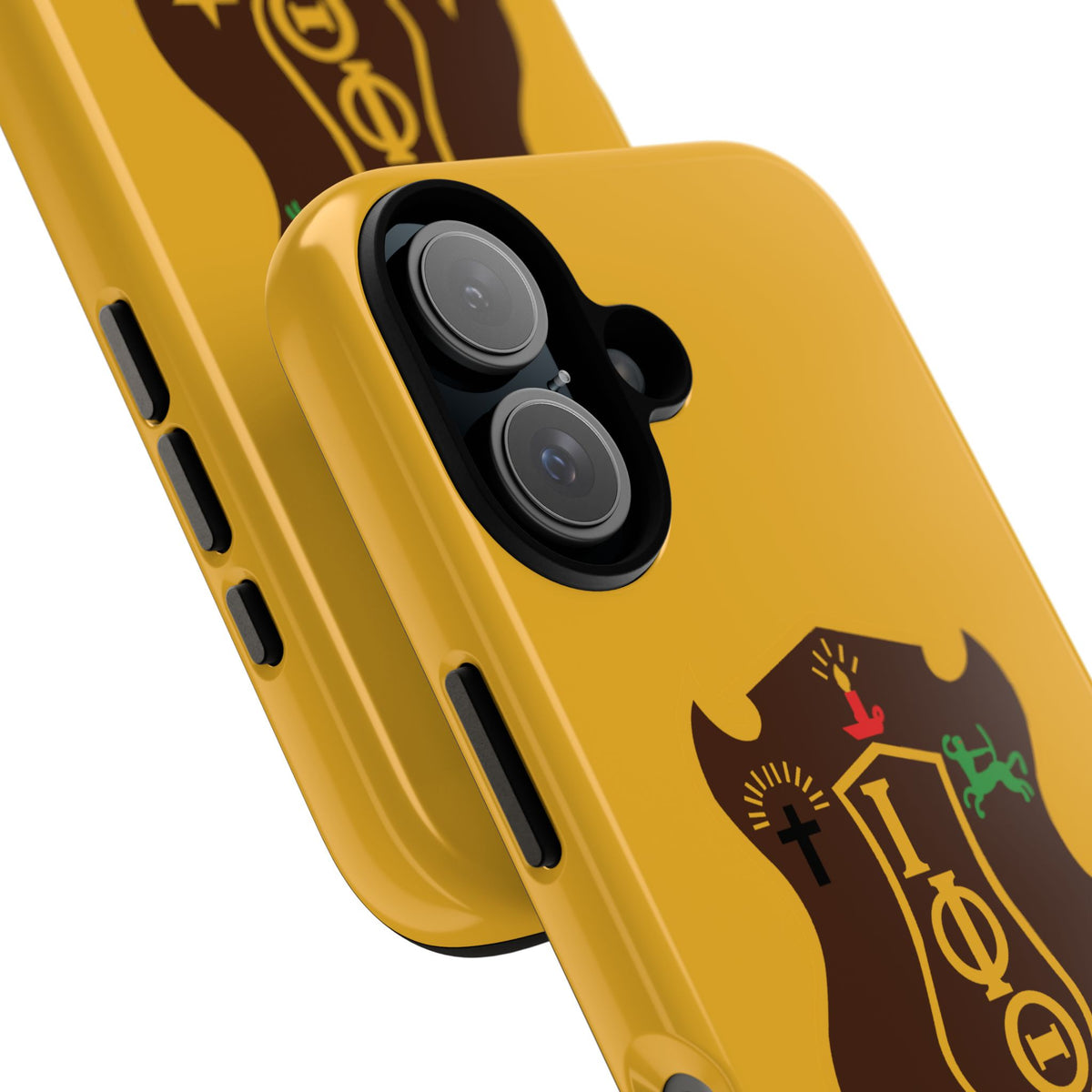 Iota Sorority Shield Phone Case — Greek Letter Tough Case (Yellow)