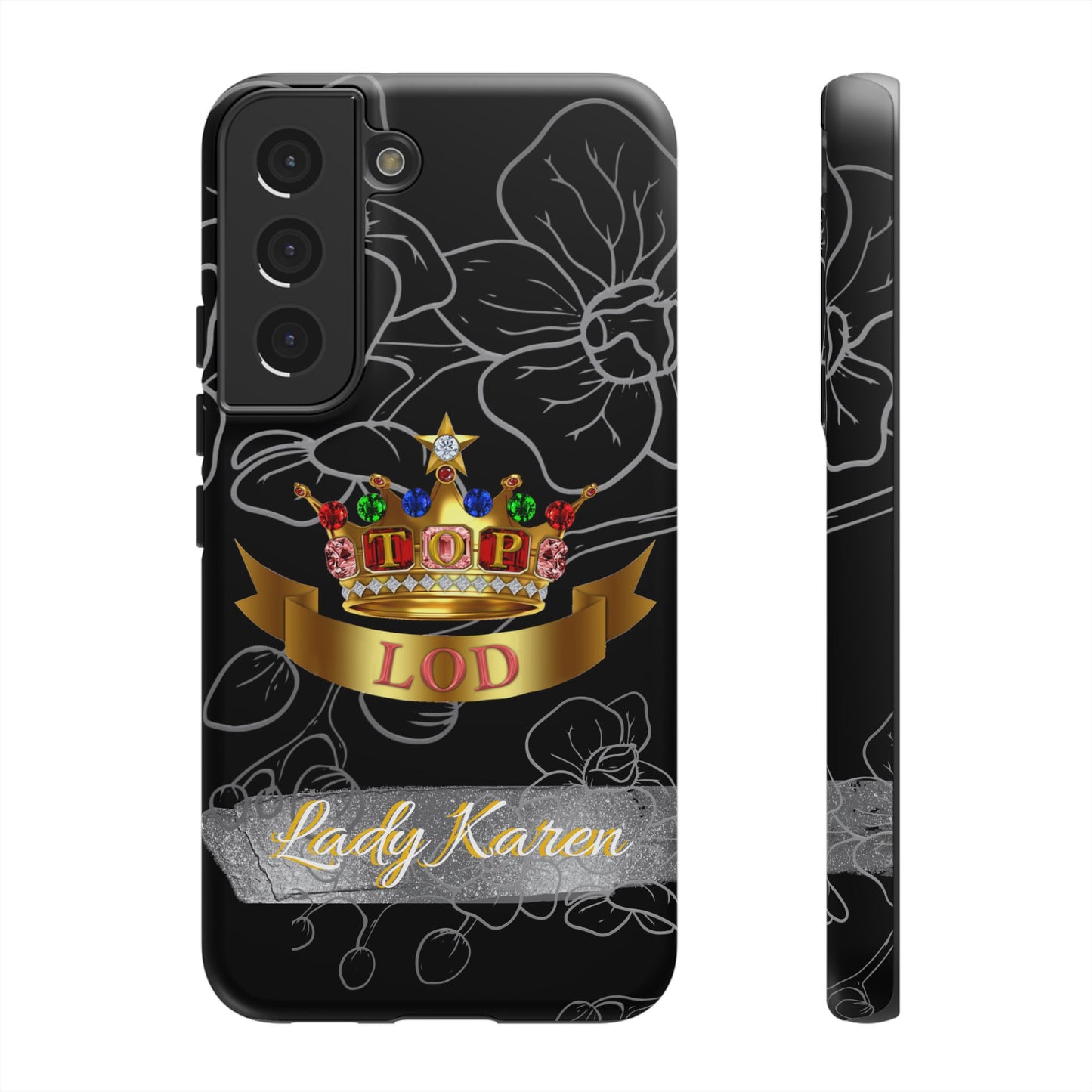 Top Ladies of Distinction, Inc. Black and Silver Phone Case