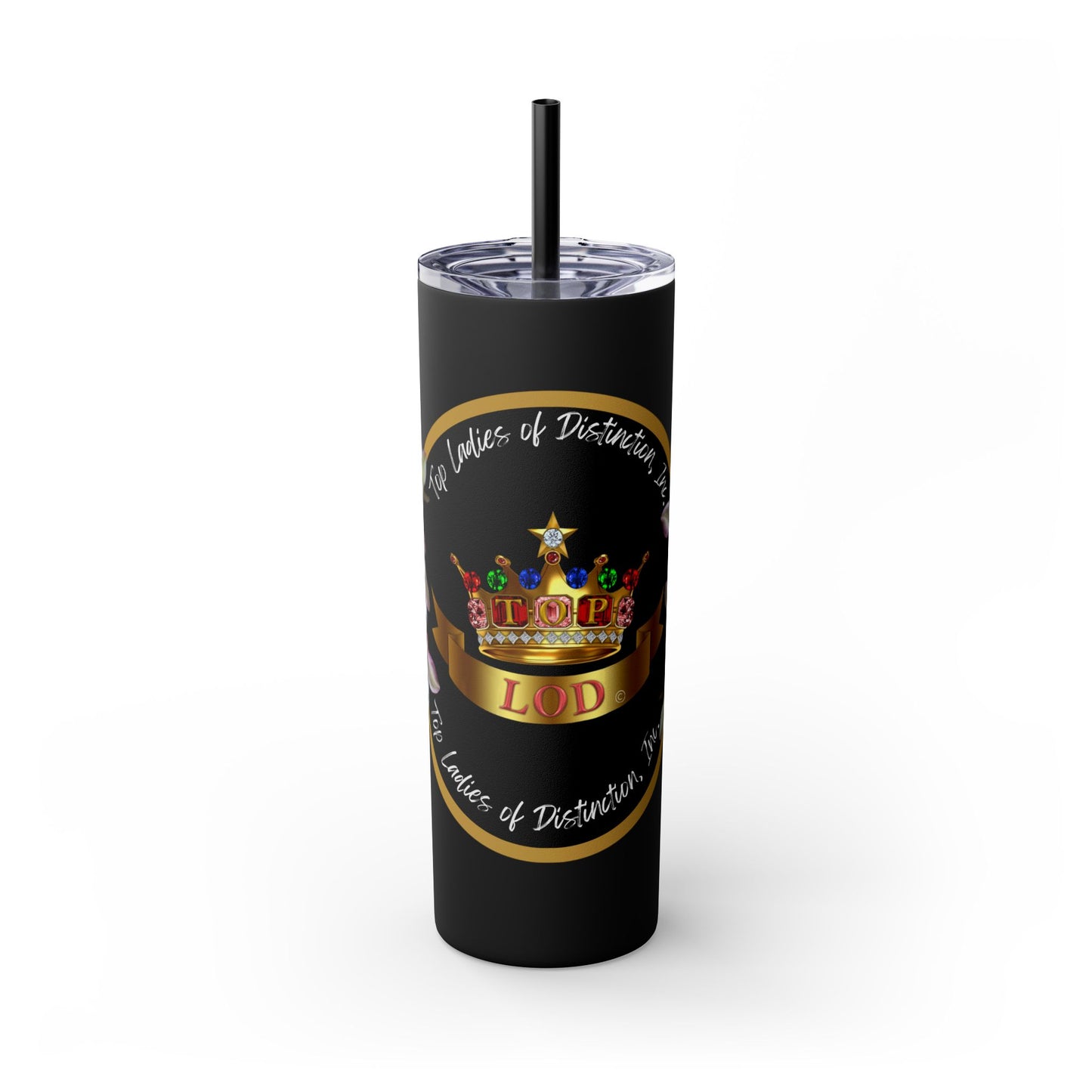 Elegant Top Ladies of Distinction Tumbler – Jeweled Crown Design & Premium Insulation