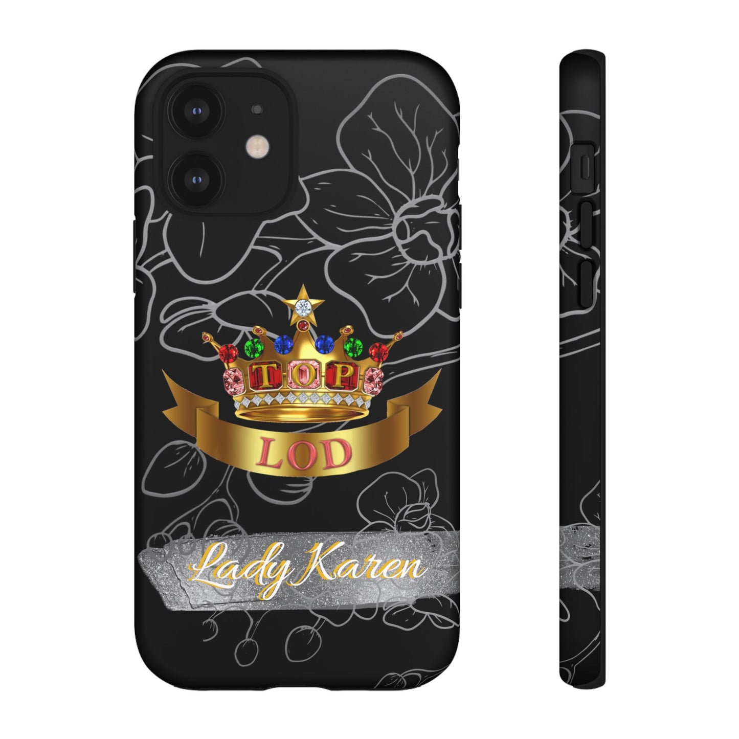 Top Ladies of Distinction, Inc. Black and Silver Phone Case