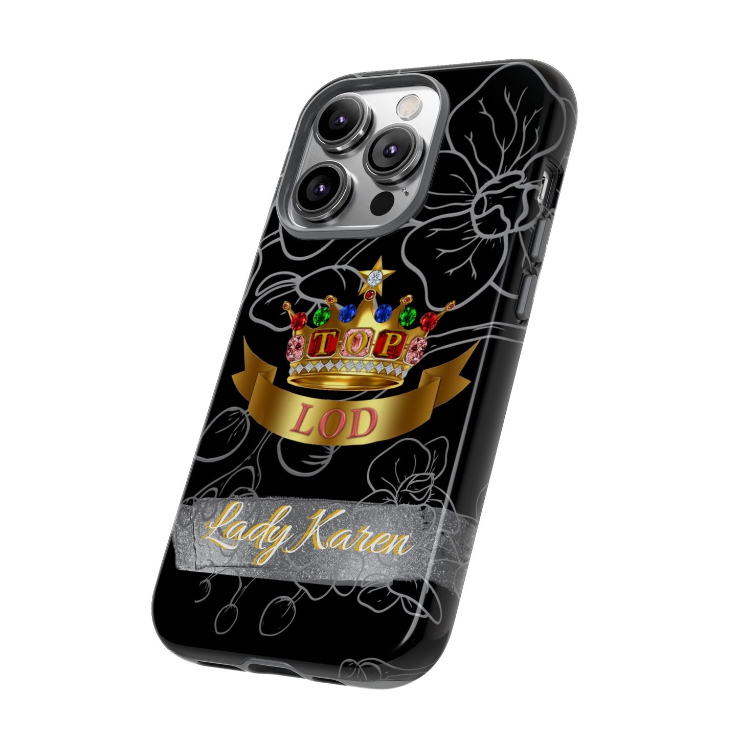 Top Ladies of Distinction, Inc. Black and Silver Phone Case