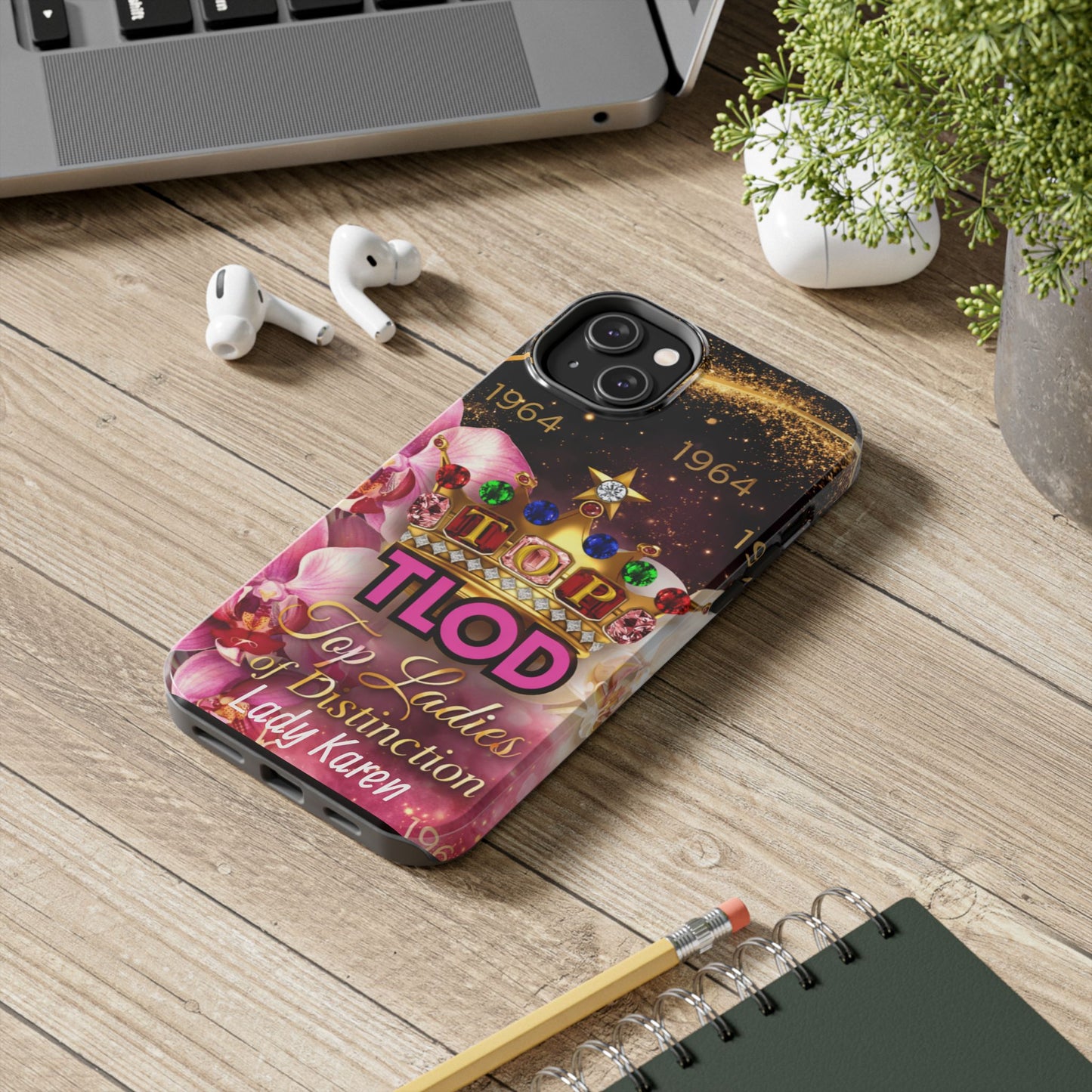 TLOD Crown Luxe Personalized Phone Case – Top Ladies of Distinction iPhone & Samsung Case | Custom Name Option