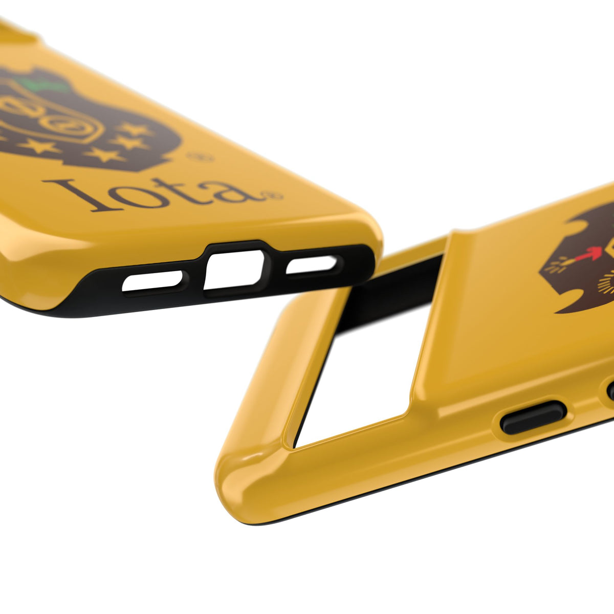 Iota Sorority Shield Phone Case — Greek Letter Tough Case (Yellow)