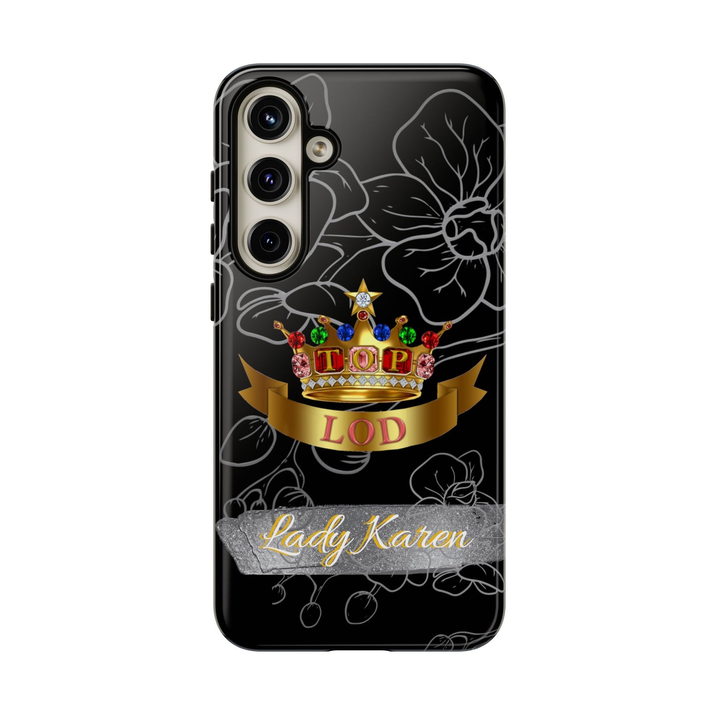 Top Ladies of Distinction, Inc. Black and Silver Phone Case