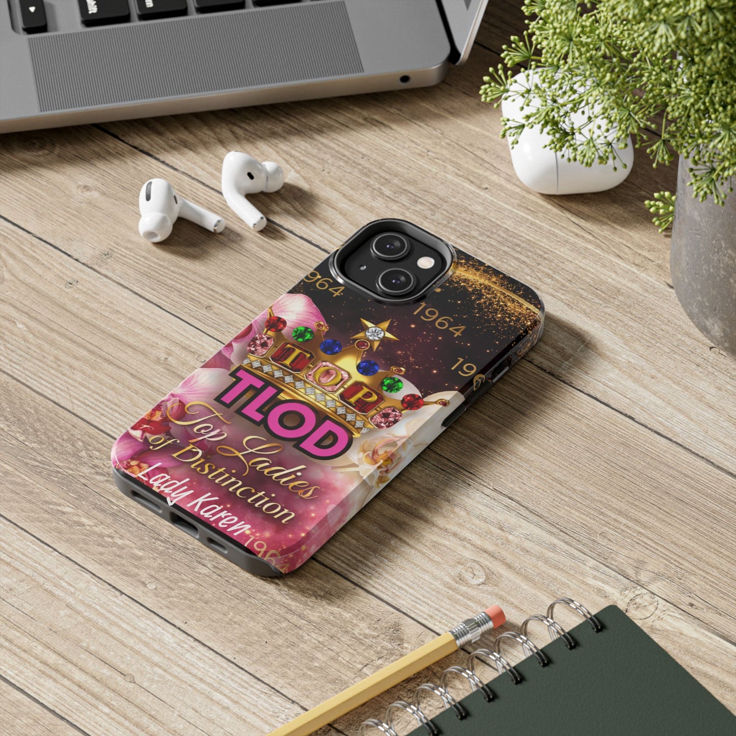 TLOD Crown Luxe Personalized Phone Case – Top Ladies of Distinction iPhone & Samsung Case | Custom Name Option