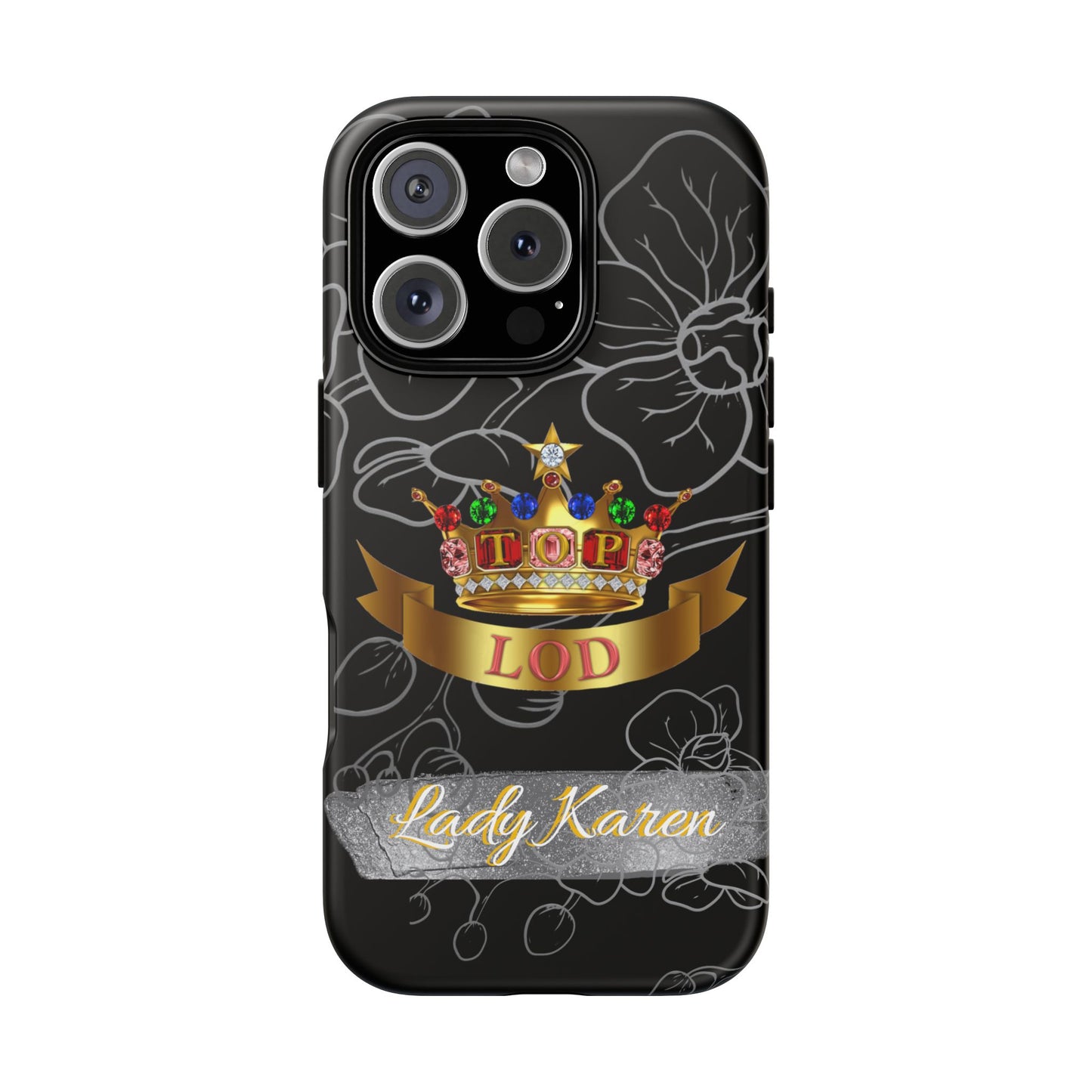 Top Ladies of Distinction, Inc. Black and Silver Phone Case