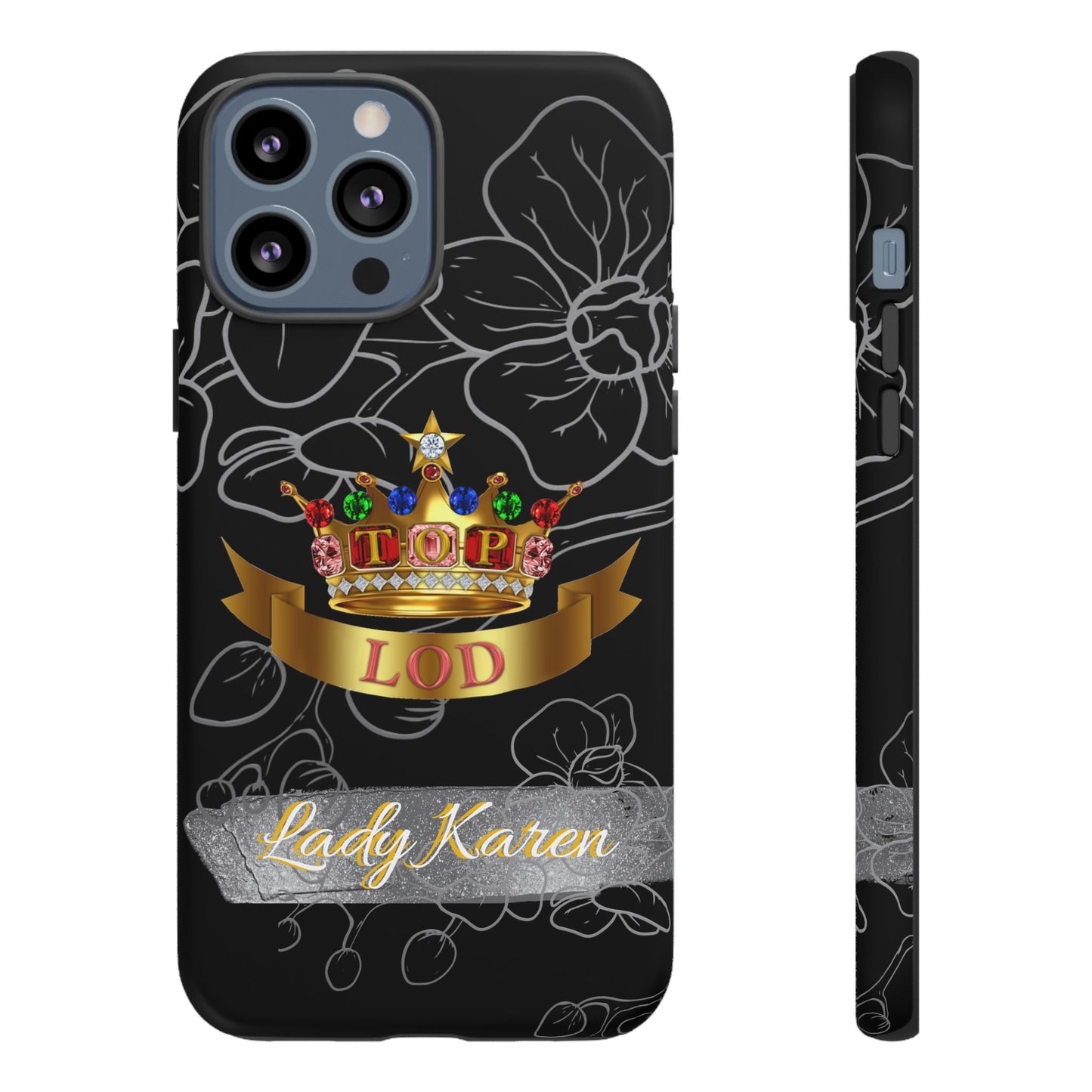 Top Ladies of Distinction, Inc. Black and Silver Phone Case