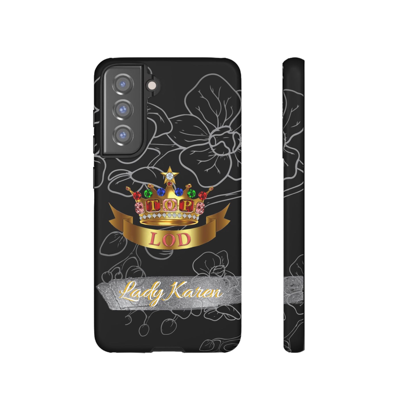 Top Ladies of Distinction, Inc. Black and Silver Phone Case