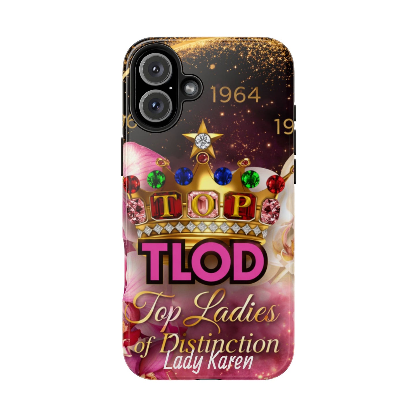 TLOD Crown Luxe Personalized Phone Case – Top Ladies of Distinction iPhone & Samsung Case | Custom Name Option