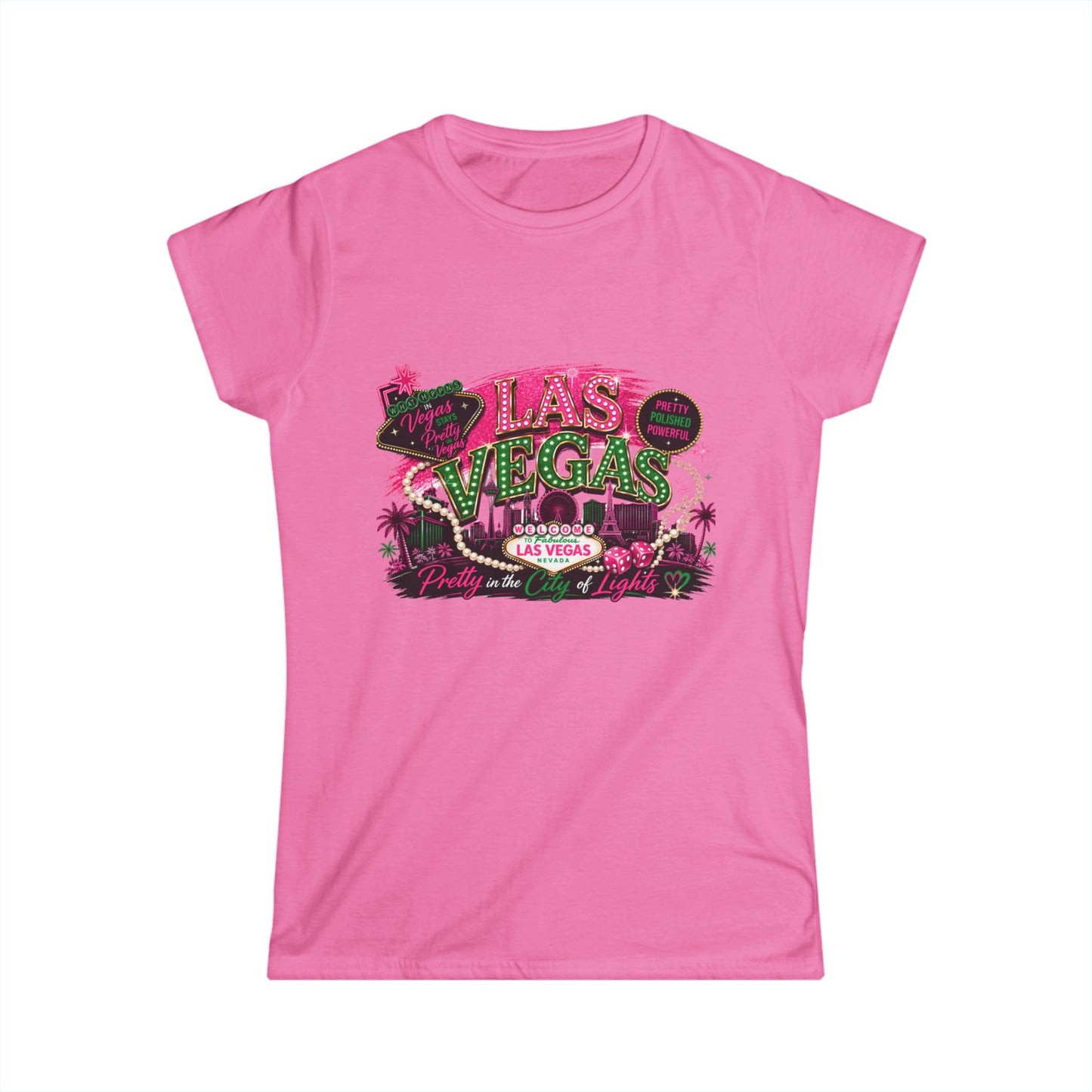 Las Vegas Sign Women's Tee - Retro Neon Vegas Vacation T-Shirt