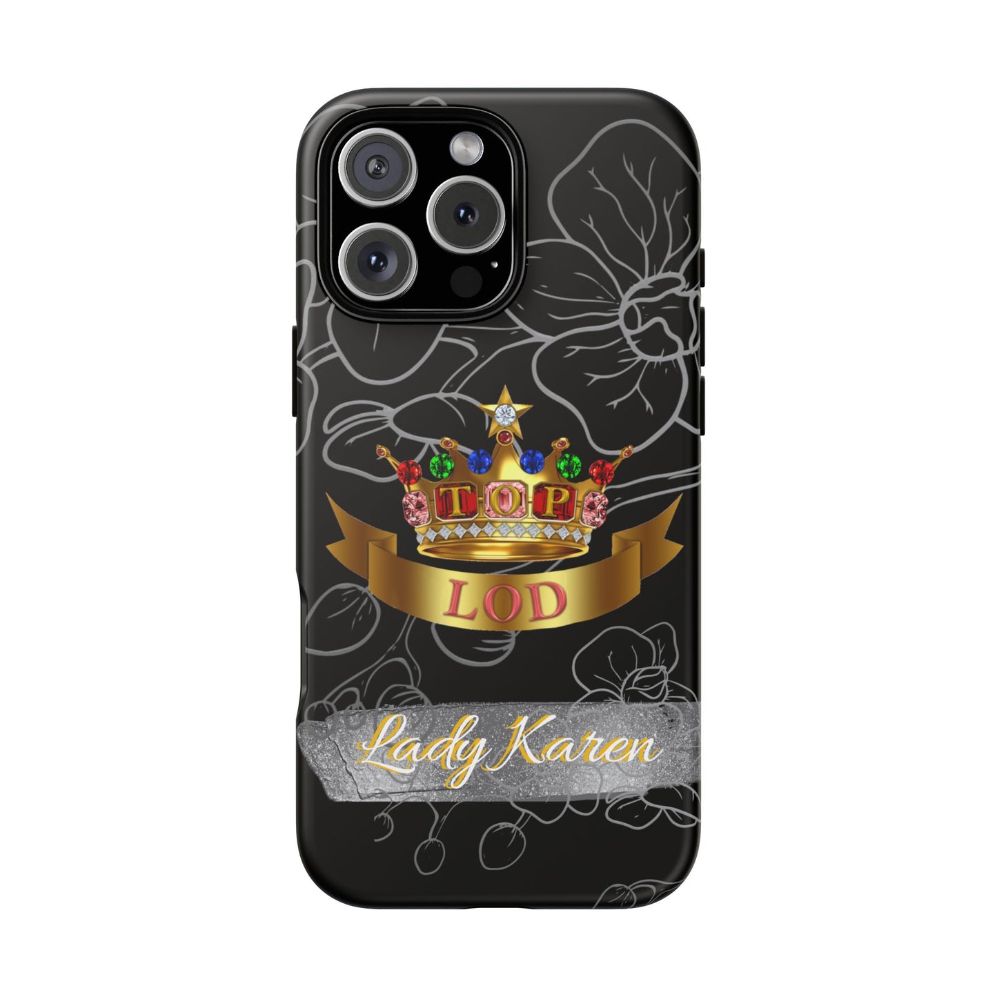 Top Ladies of Distinction, Inc. Black and Silver Phone Case