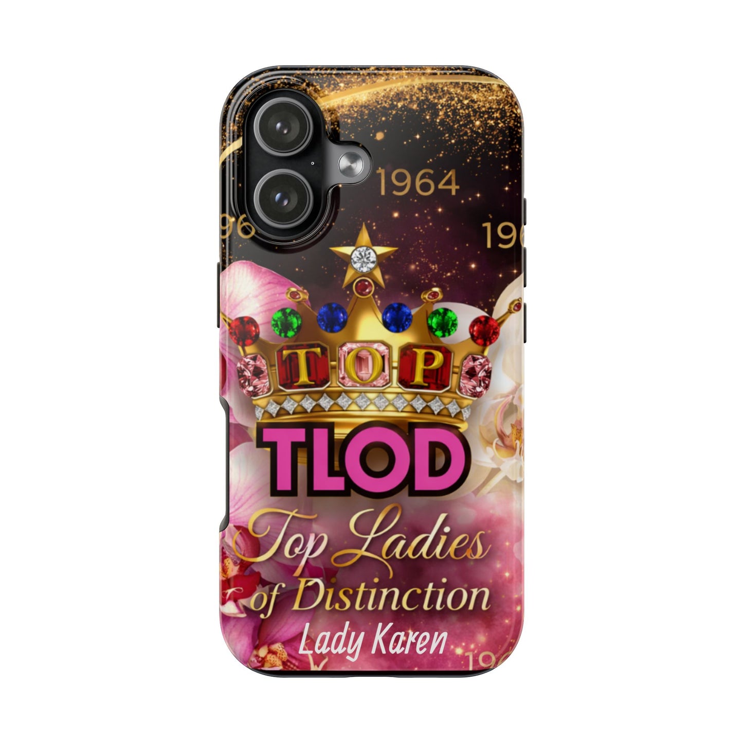 TLOD Crown Luxe Personalized Phone Case – Top Ladies of Distinction iPhone & Samsung Case | Custom Name Option