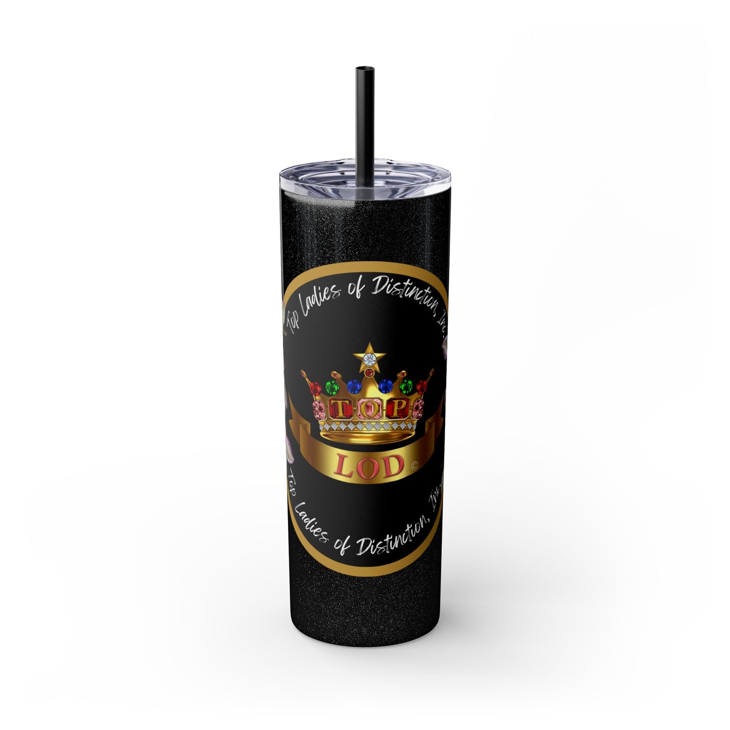 Elegant Top Ladies of Distinction Tumbler – Jeweled Crown Design & Premium Insulation