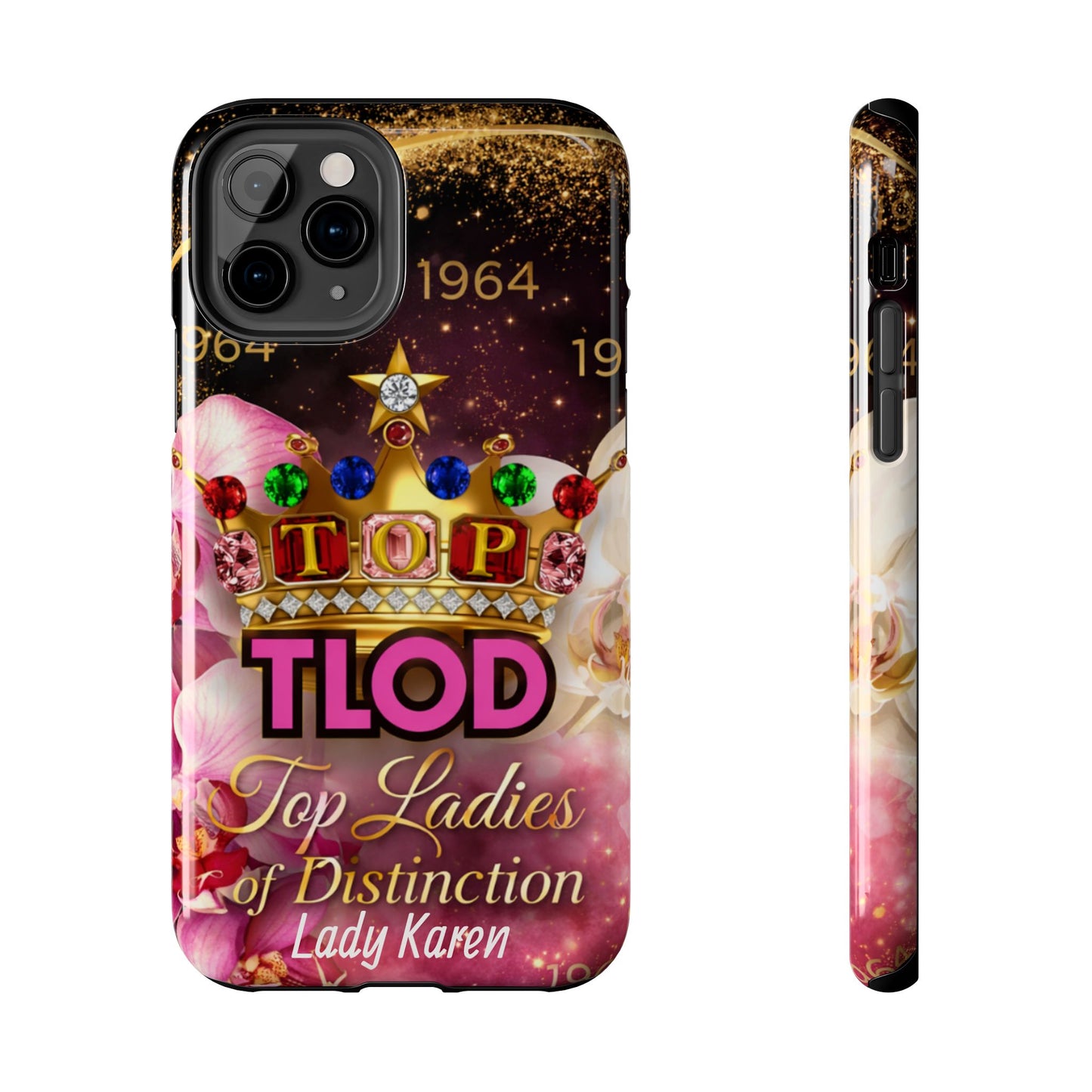 TLOD Crown Luxe Personalized Phone Case – Top Ladies of Distinction iPhone & Samsung Case | Custom Name Option