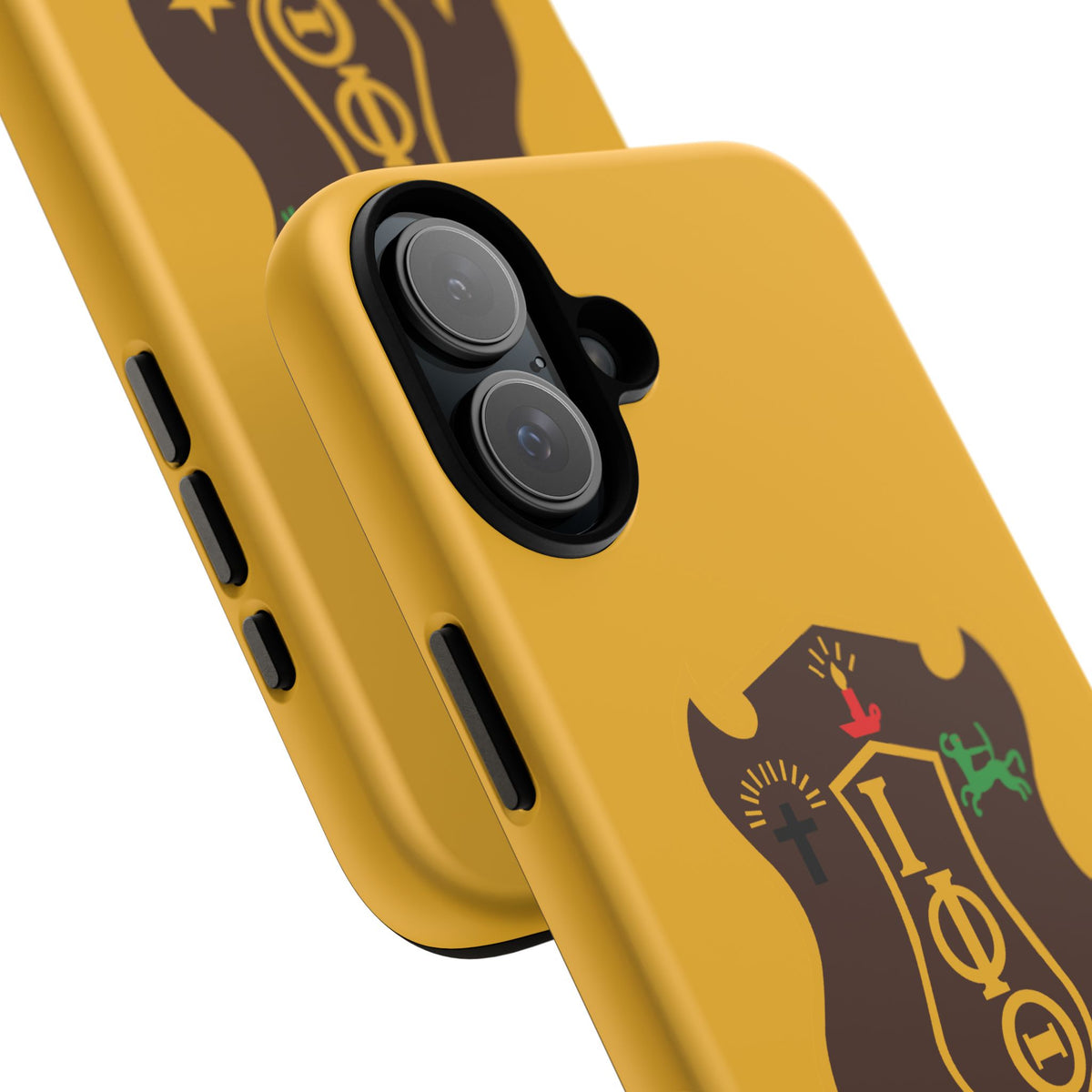 Iota Sorority Shield Phone Case — Greek Letter Tough Case (Yellow)