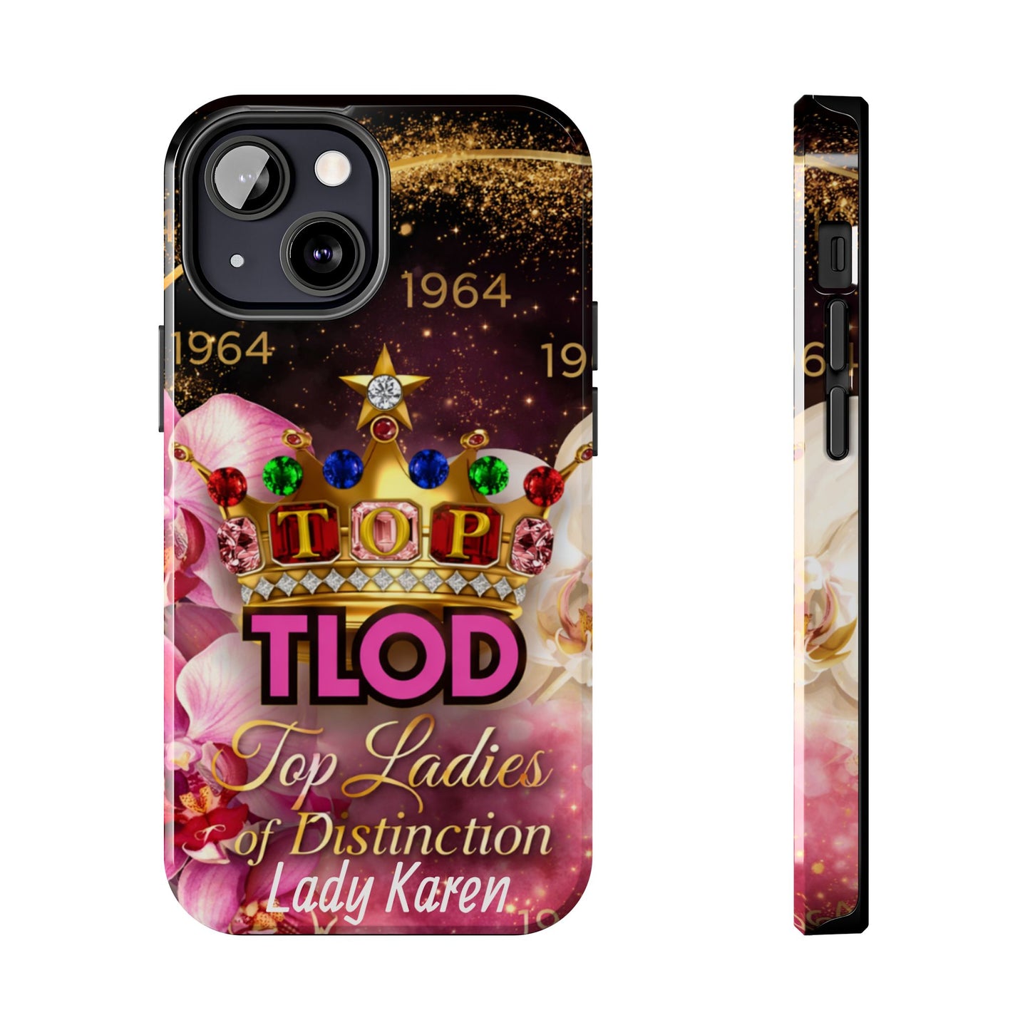 TLOD Crown Luxe Personalized Phone Case – Top Ladies of Distinction iPhone & Samsung Case | Custom Name Option