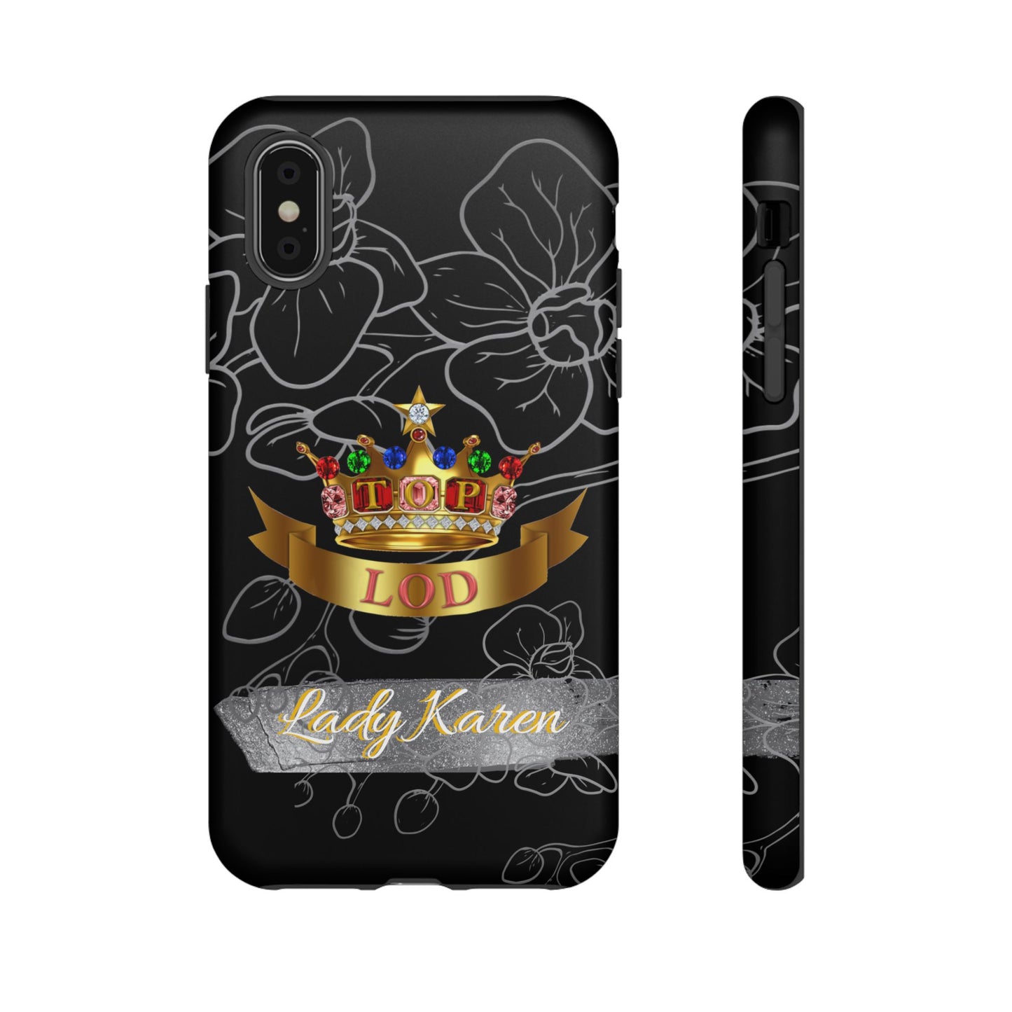 Top Ladies of Distinction, Inc. Black and Silver Phone Case