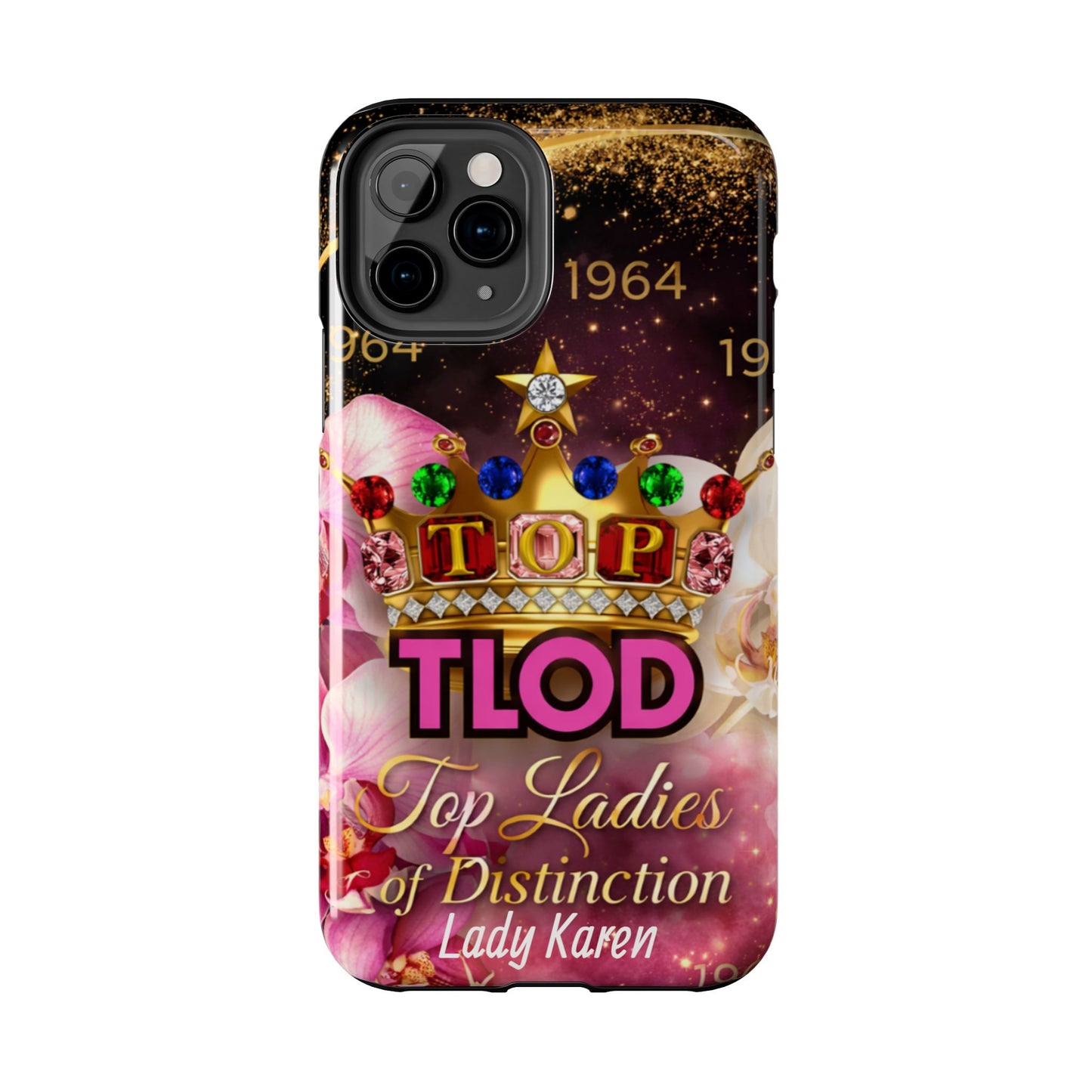 TLOD Crown Luxe Personalized Phone Case – Top Ladies of Distinction iPhone & Samsung Case | Custom Name Option