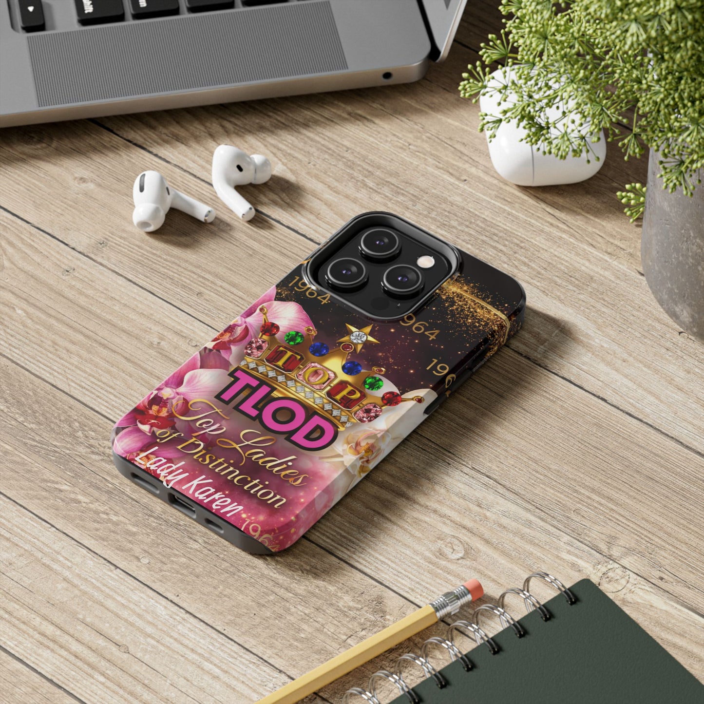 TLOD Crown Luxe Personalized Phone Case – Top Ladies of Distinction iPhone & Samsung Case | Custom Name Option