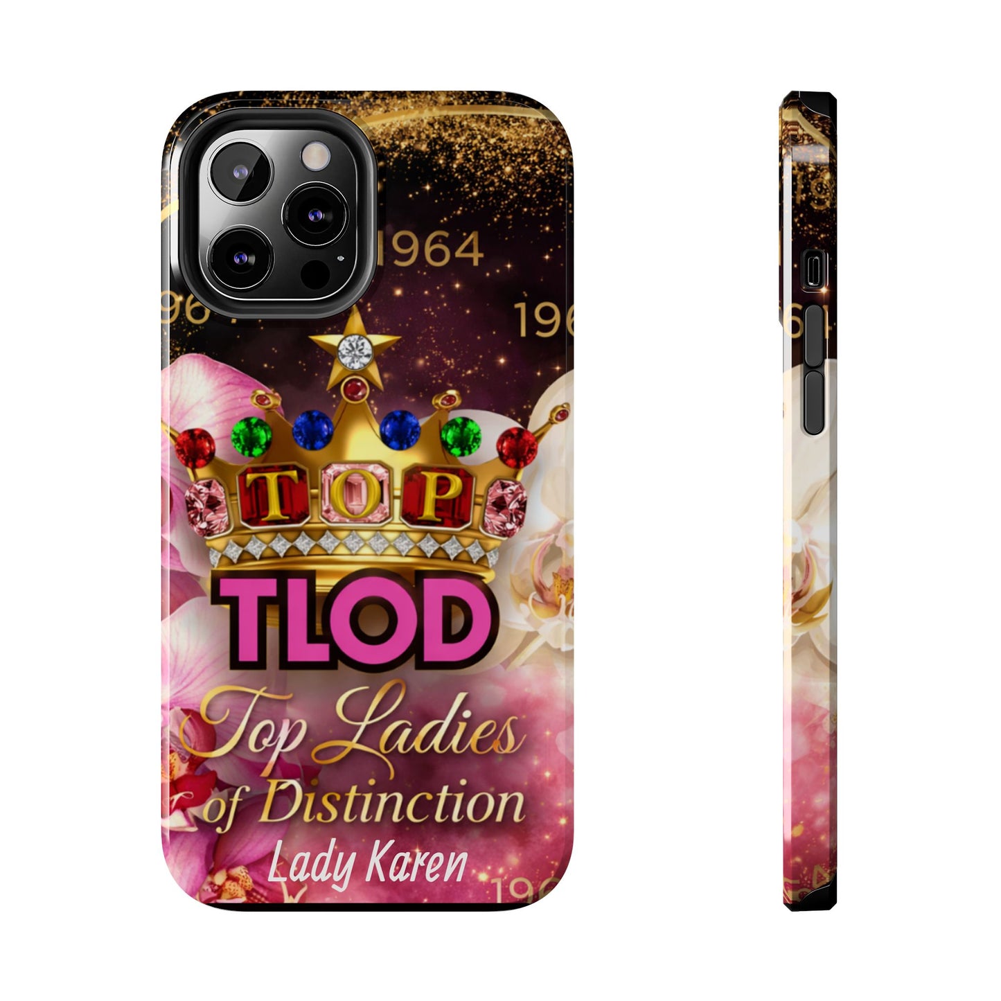 TLOD Crown Luxe Personalized Phone Case – Top Ladies of Distinction iPhone & Samsung Case | Custom Name Option