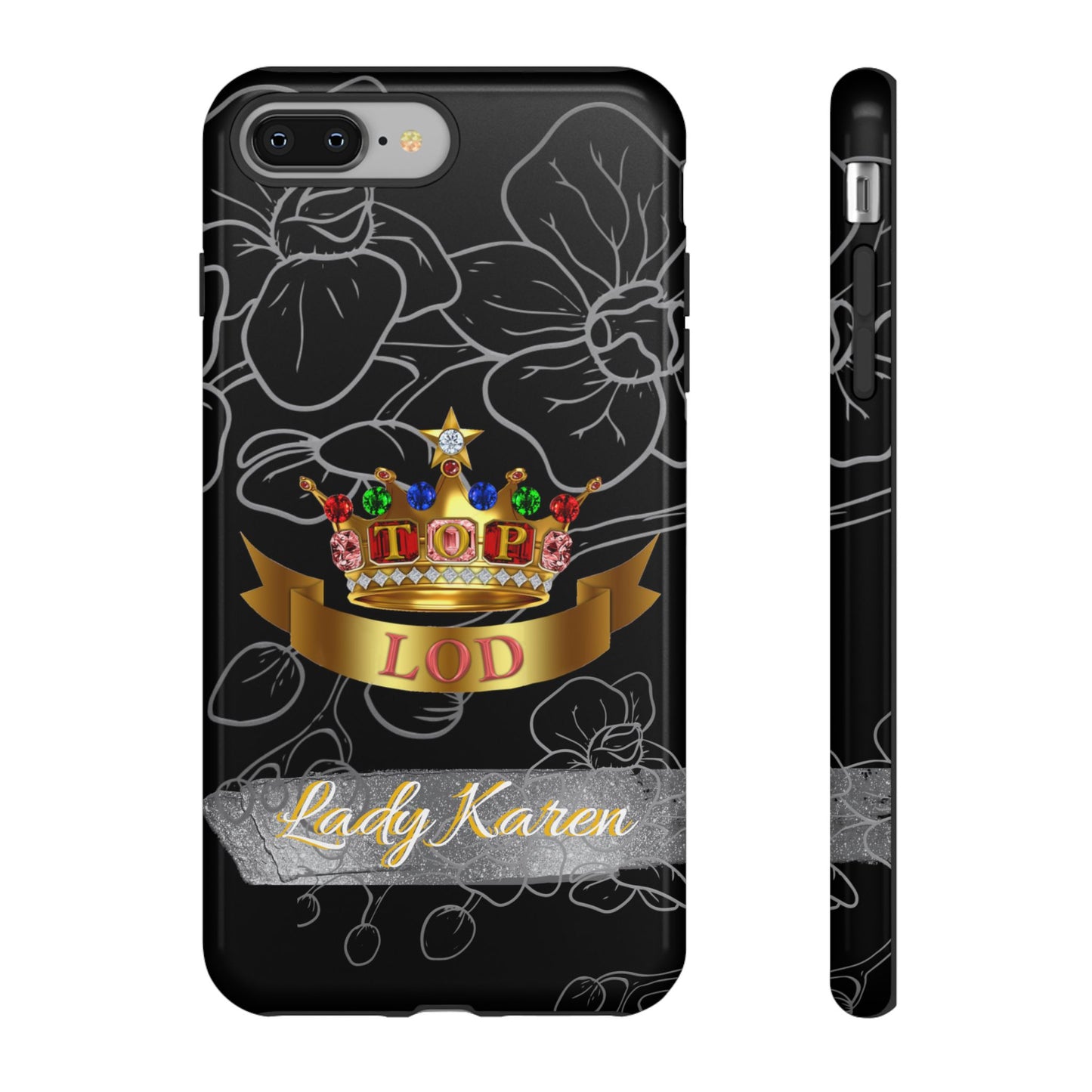 Top Ladies of Distinction, Inc. Black and Silver Phone Case