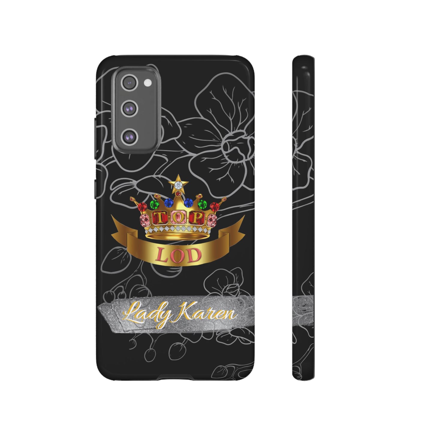 Top Ladies of Distinction, Inc. Black and Silver Phone Case