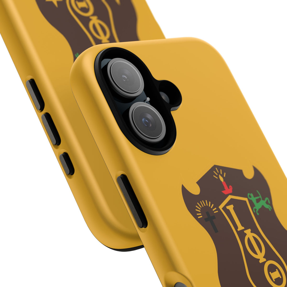 Iota Sorority Shield Phone Case — Greek Letter Tough Case (Yellow)