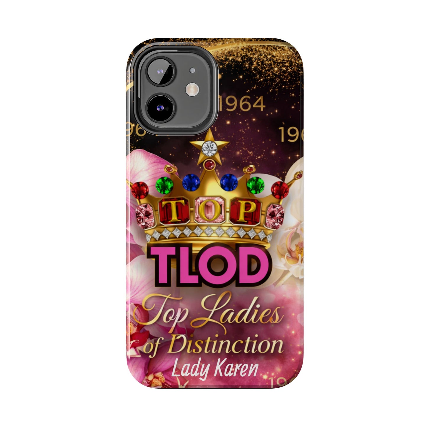 TLOD Crown Luxe Personalized Phone Case – Top Ladies of Distinction iPhone & Samsung Case | Custom Name Option