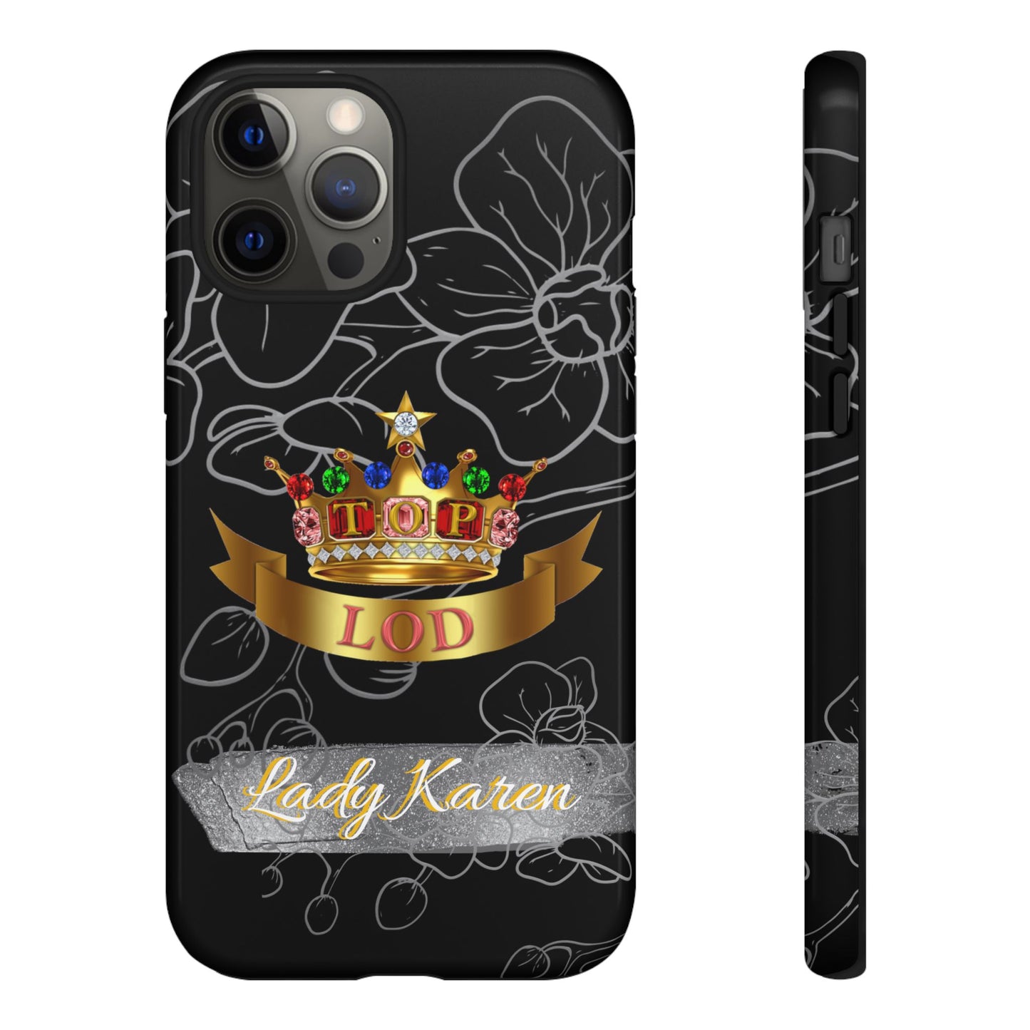 Top Ladies of Distinction, Inc. Black and Silver Phone Case