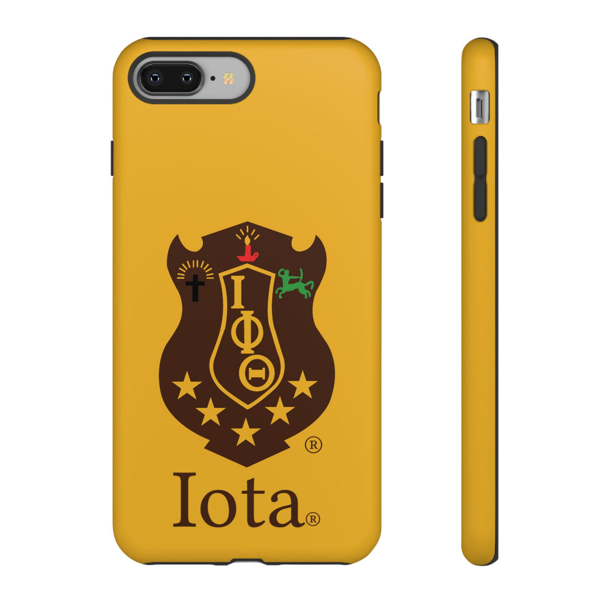 Iota Sorority Shield Phone Case — Greek Letter Tough Case (Yellow)