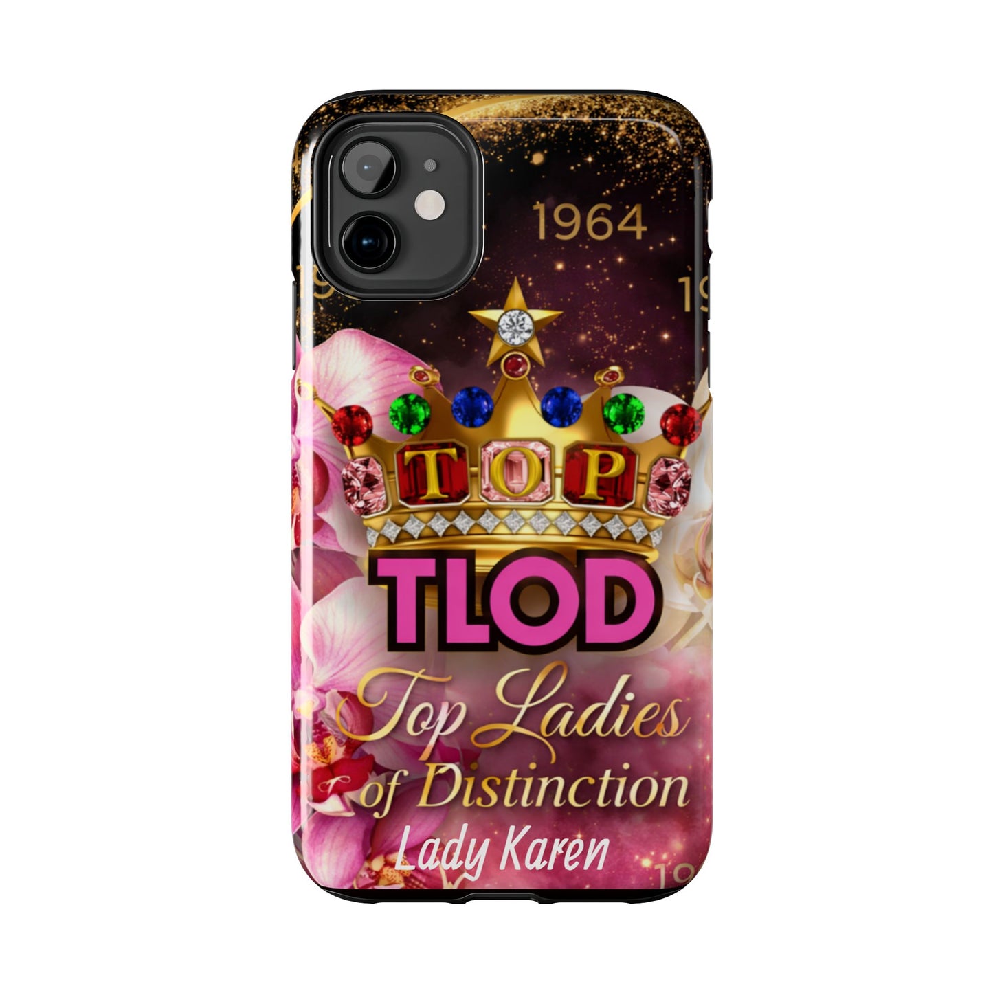 TLOD Crown Luxe Personalized Phone Case – Top Ladies of Distinction iPhone & Samsung Case | Custom Name Option