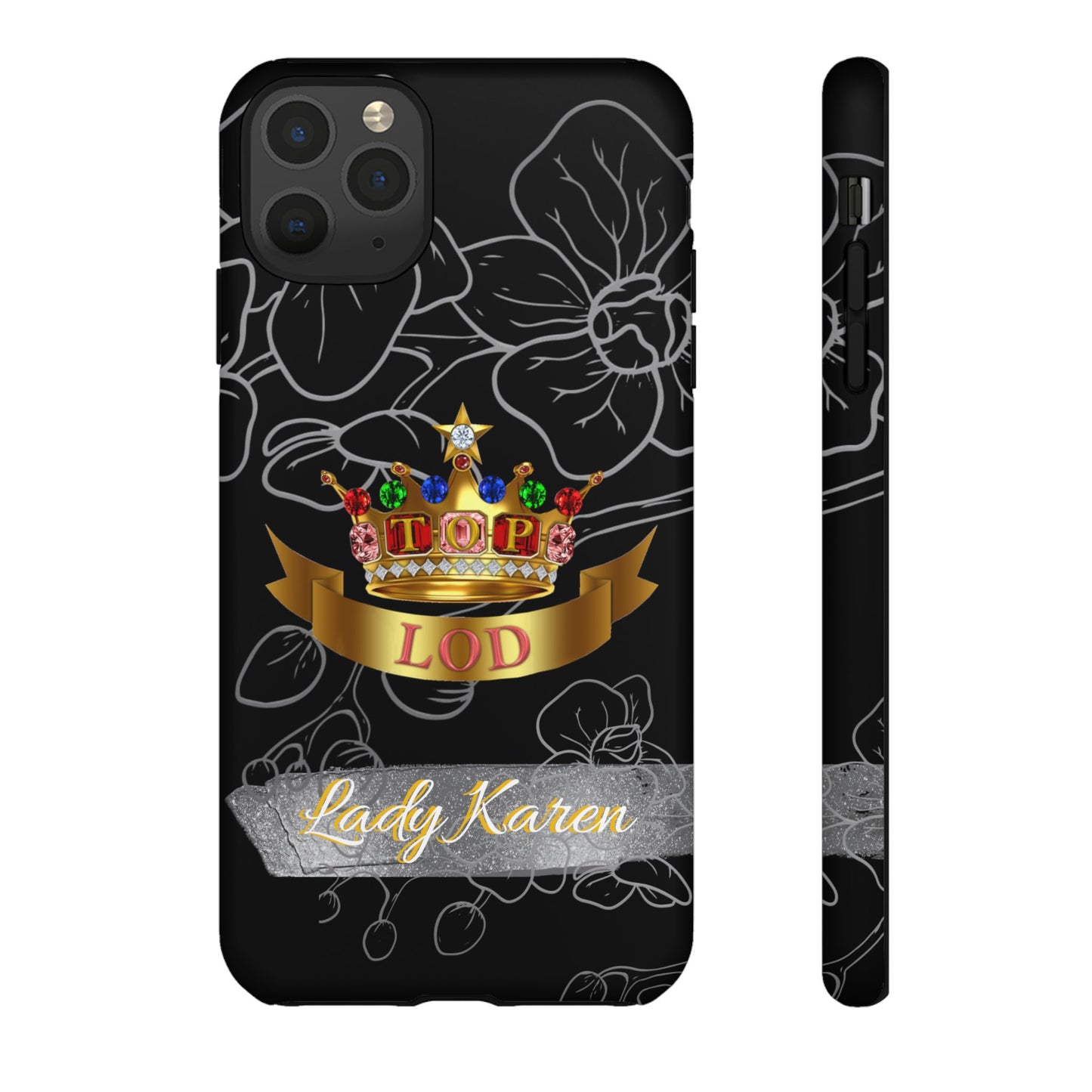 Top Ladies of Distinction, Inc. Black and Silver Phone Case