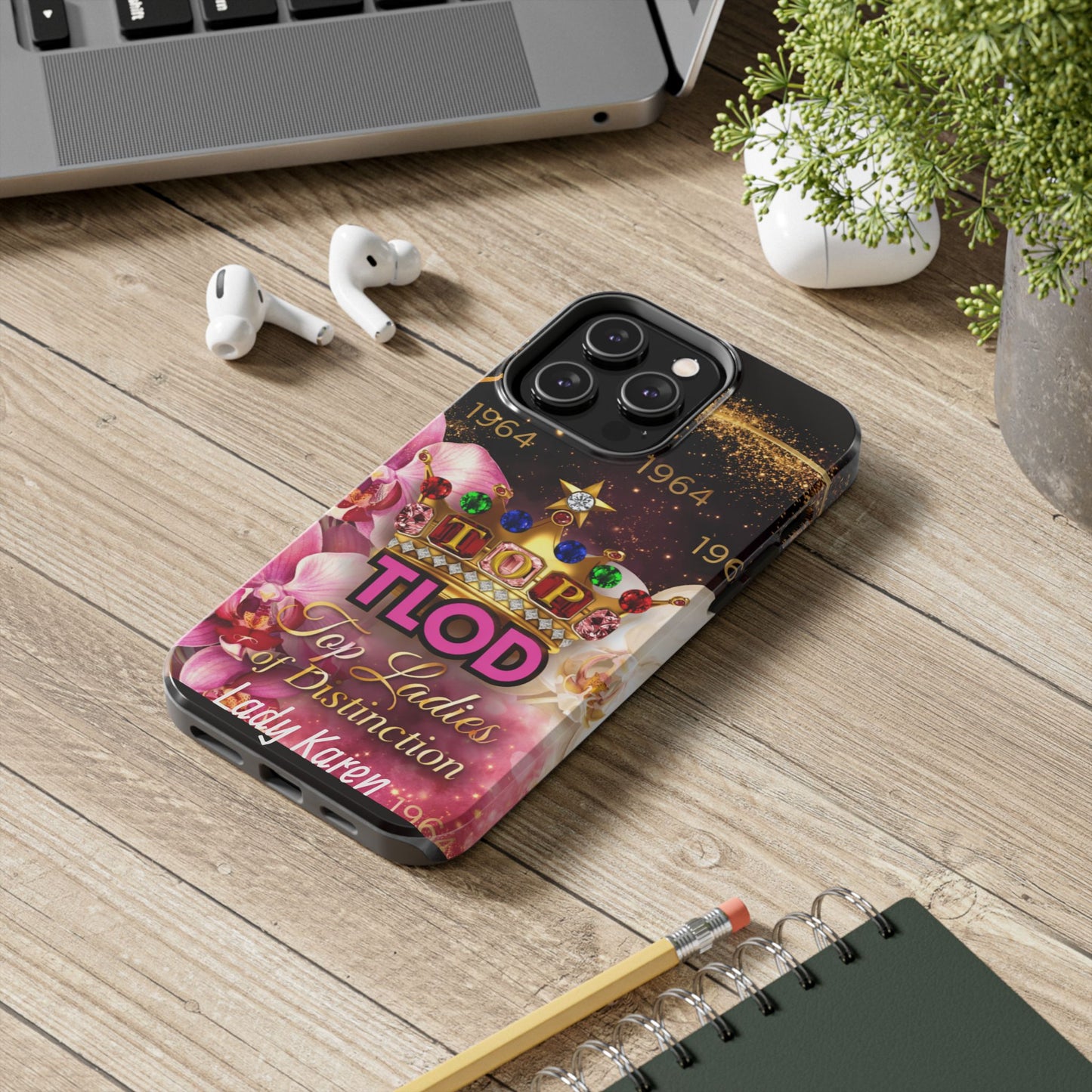 TLOD Crown Luxe Personalized Phone Case – Top Ladies of Distinction iPhone & Samsung Case | Custom Name Option